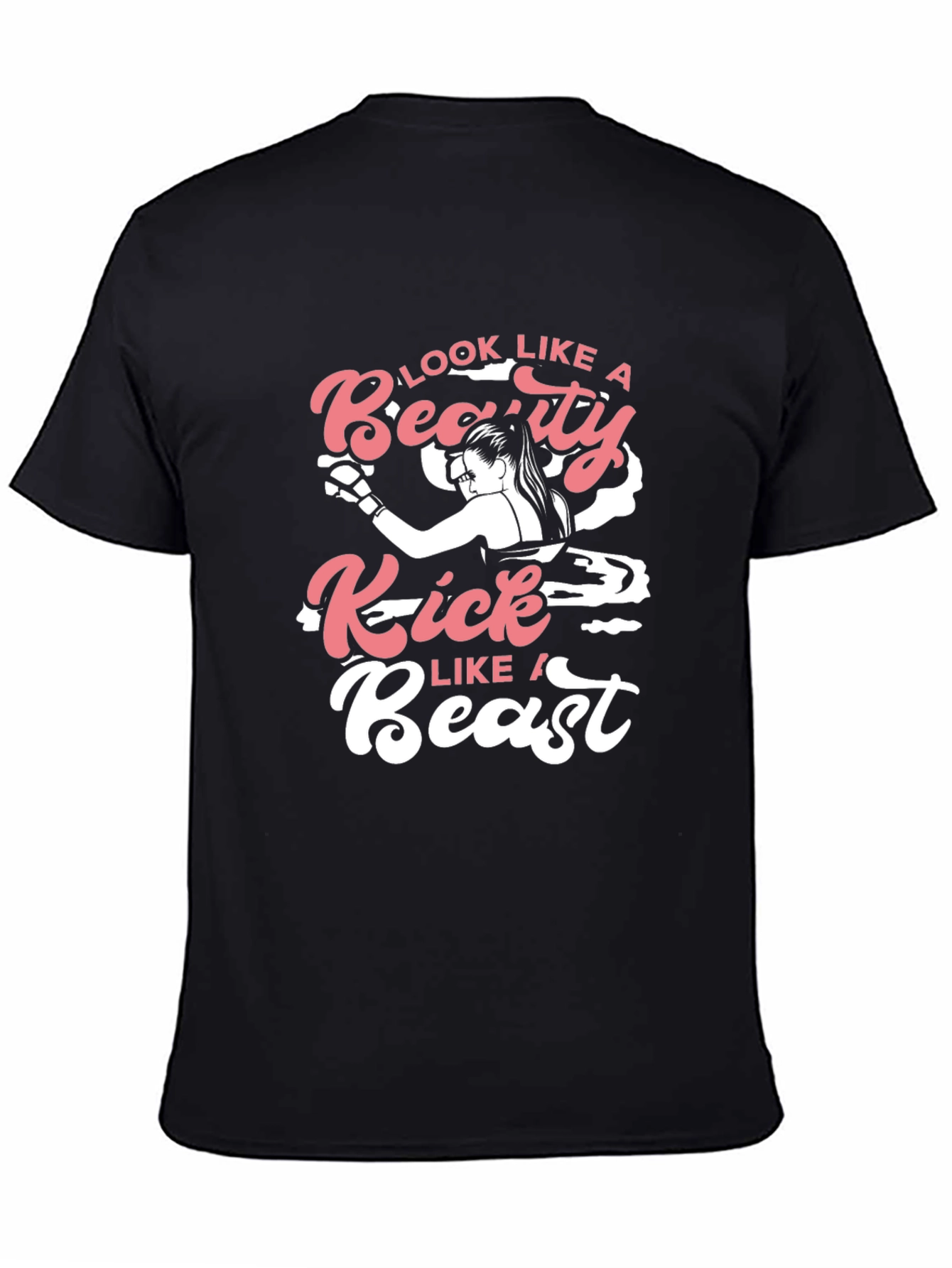 Beauty & Beast Graphic Tee - Black Casual T-Shirt