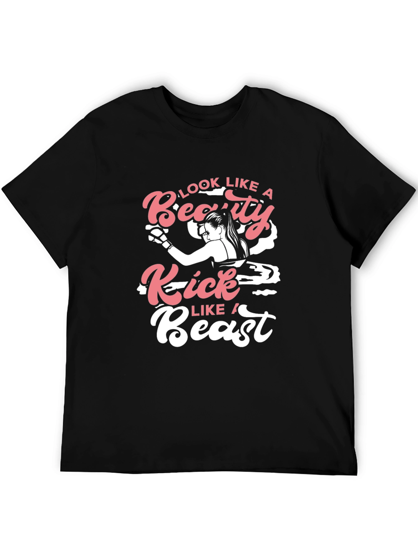 Beauty & Beast Graphic Tee - Black Casual T-Shirt