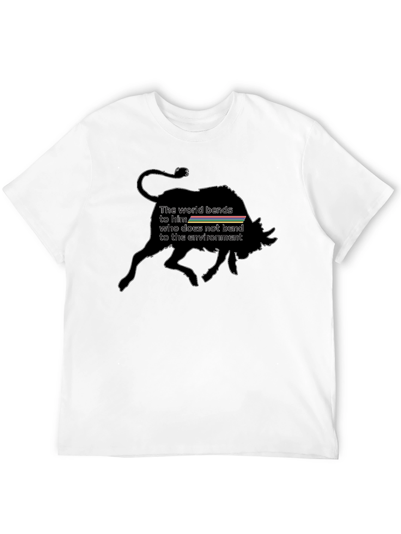 Bull & Motto Graphic T-Shirt - Stylish Black Tee