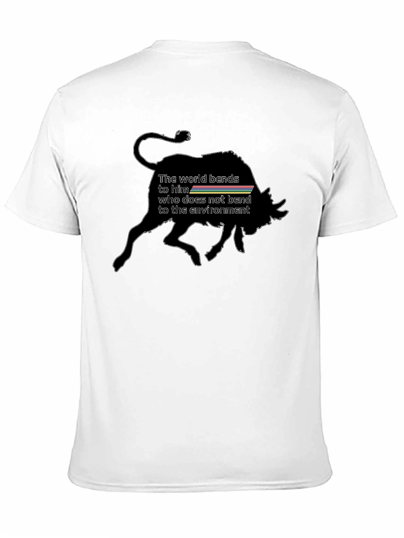 Bull & Motto Graphic T-Shirt - Stylish Black Tee