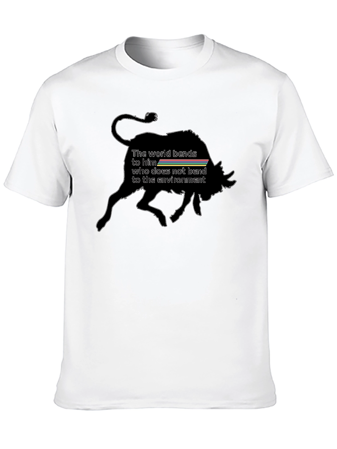 Bull & Motto Graphic T-Shirt - Stylish Black Tee