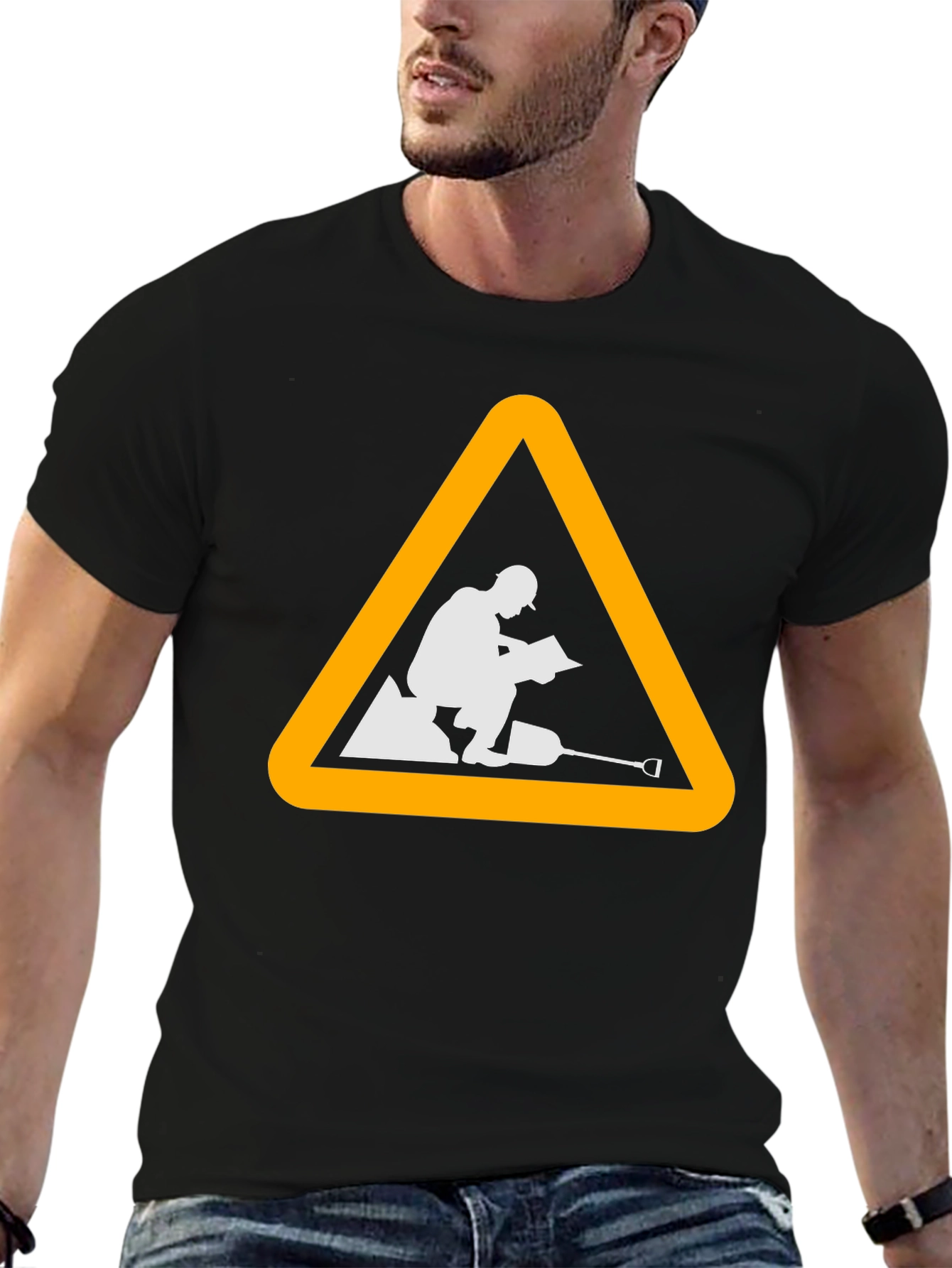 Construction Worker Triangle Graphic Tee