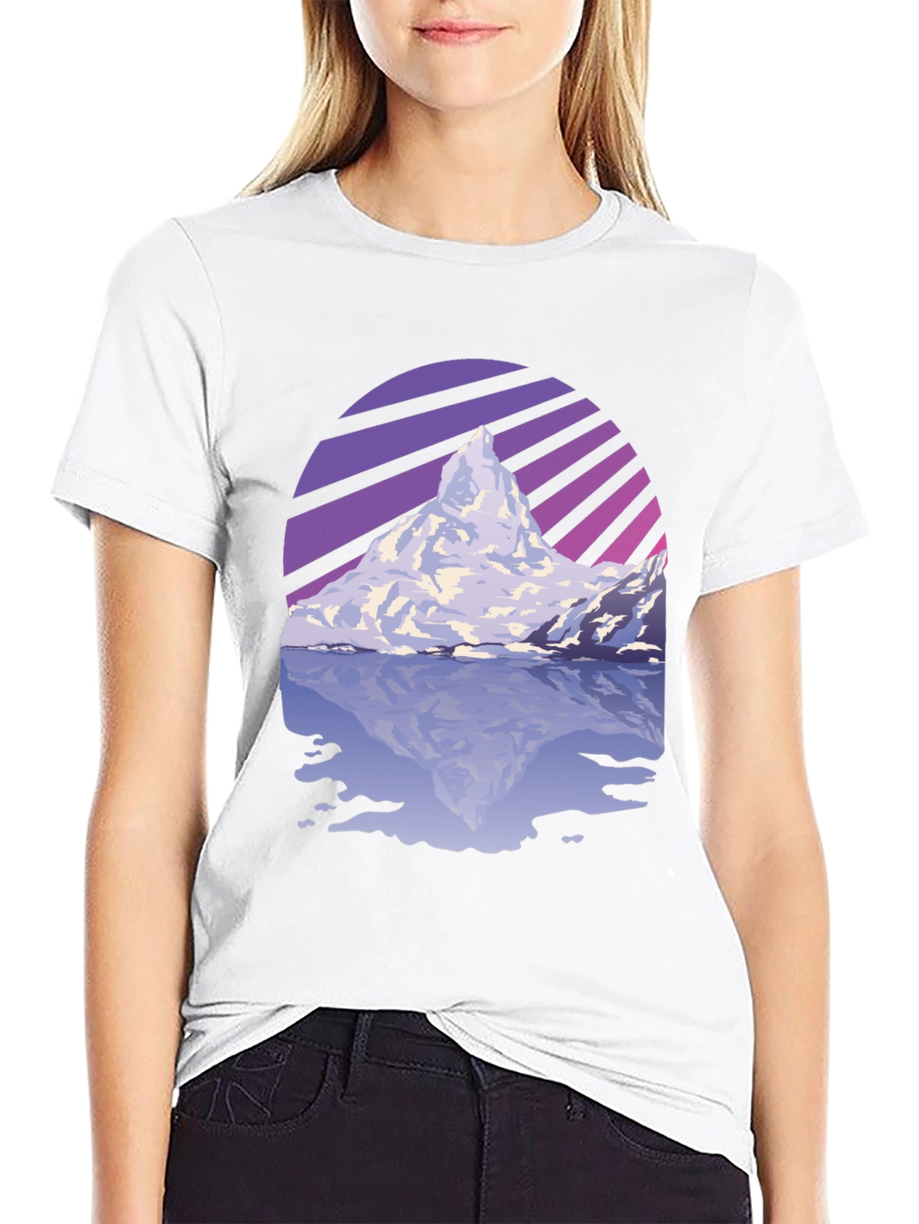 Mountain Peak Reflection Graphic T-Shirt