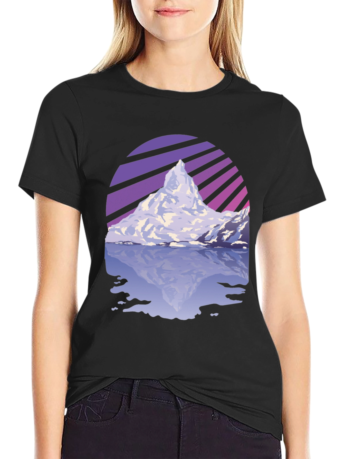 Mountain Peak Reflection Graphic T-Shirt