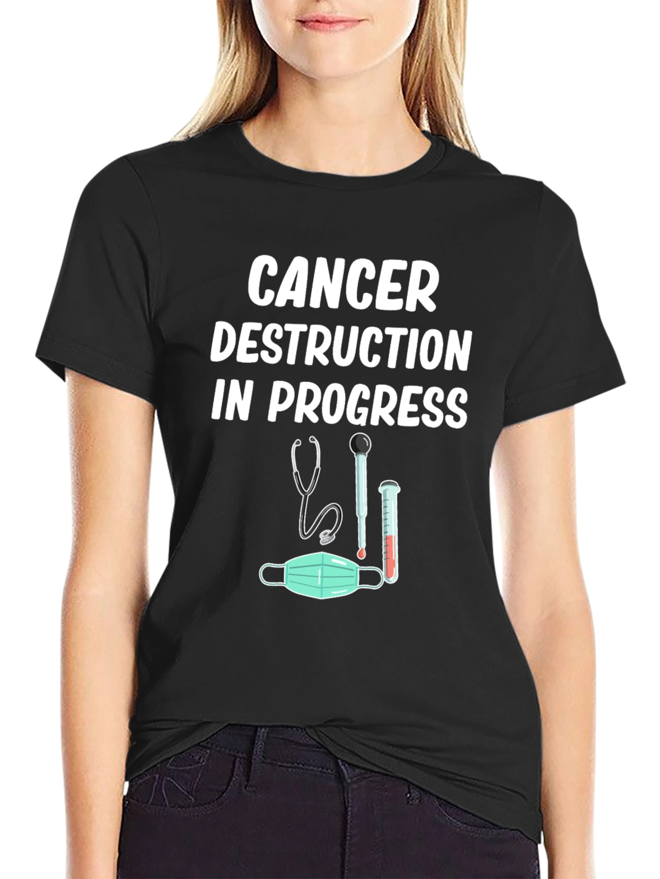 Cancer Destruction in Progress Graphic Tee