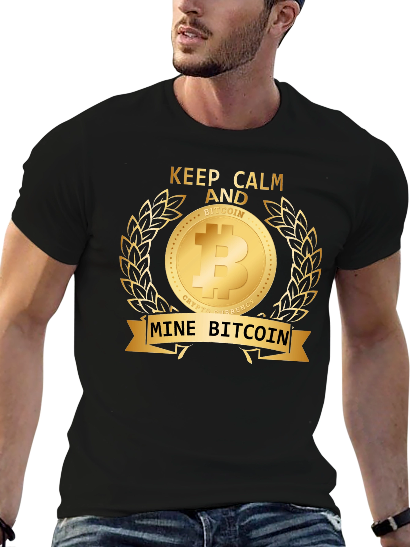 Keep Calm and Mine Bitcoin T-Shirt