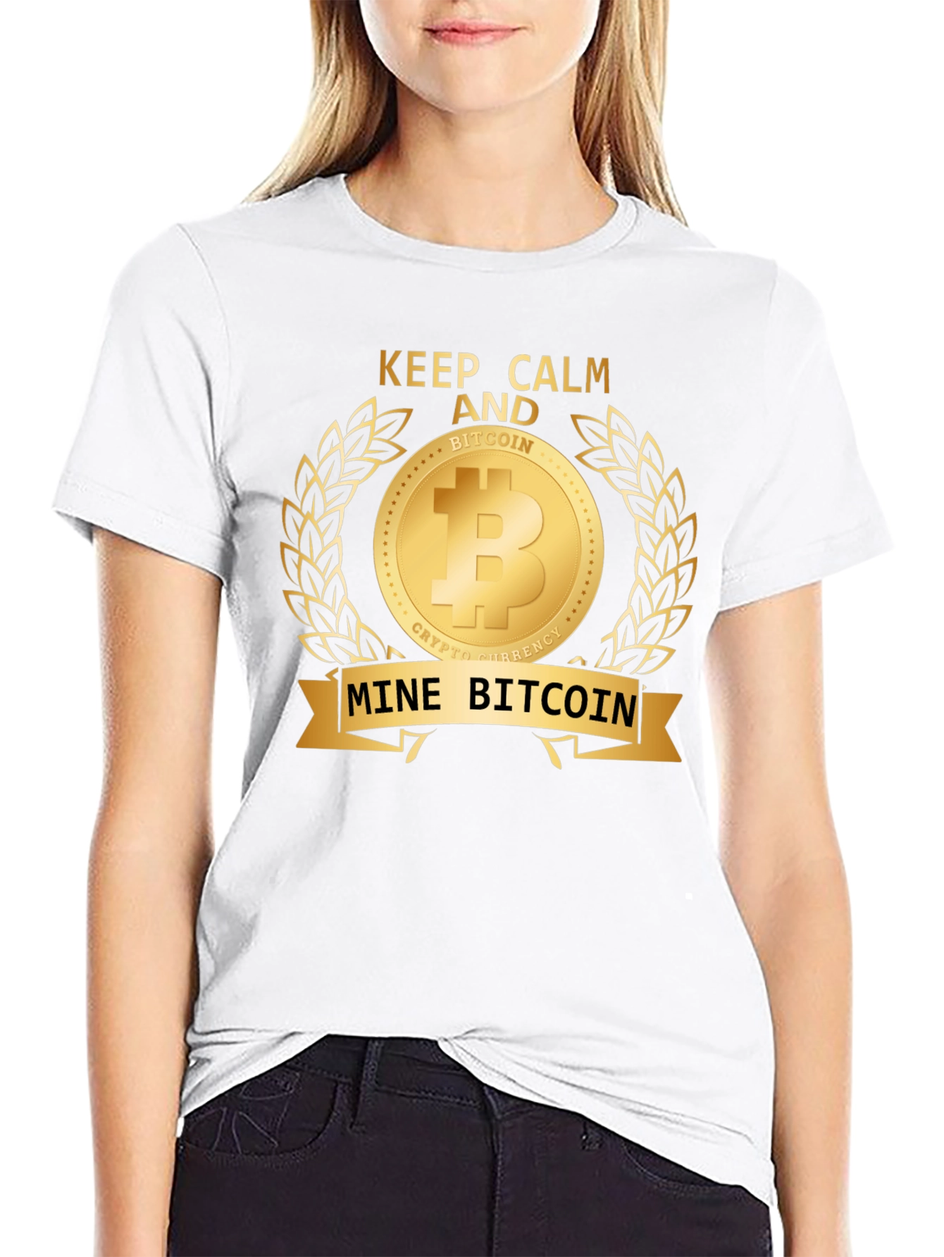 Keep Calm and Mine Bitcoin T-Shirt