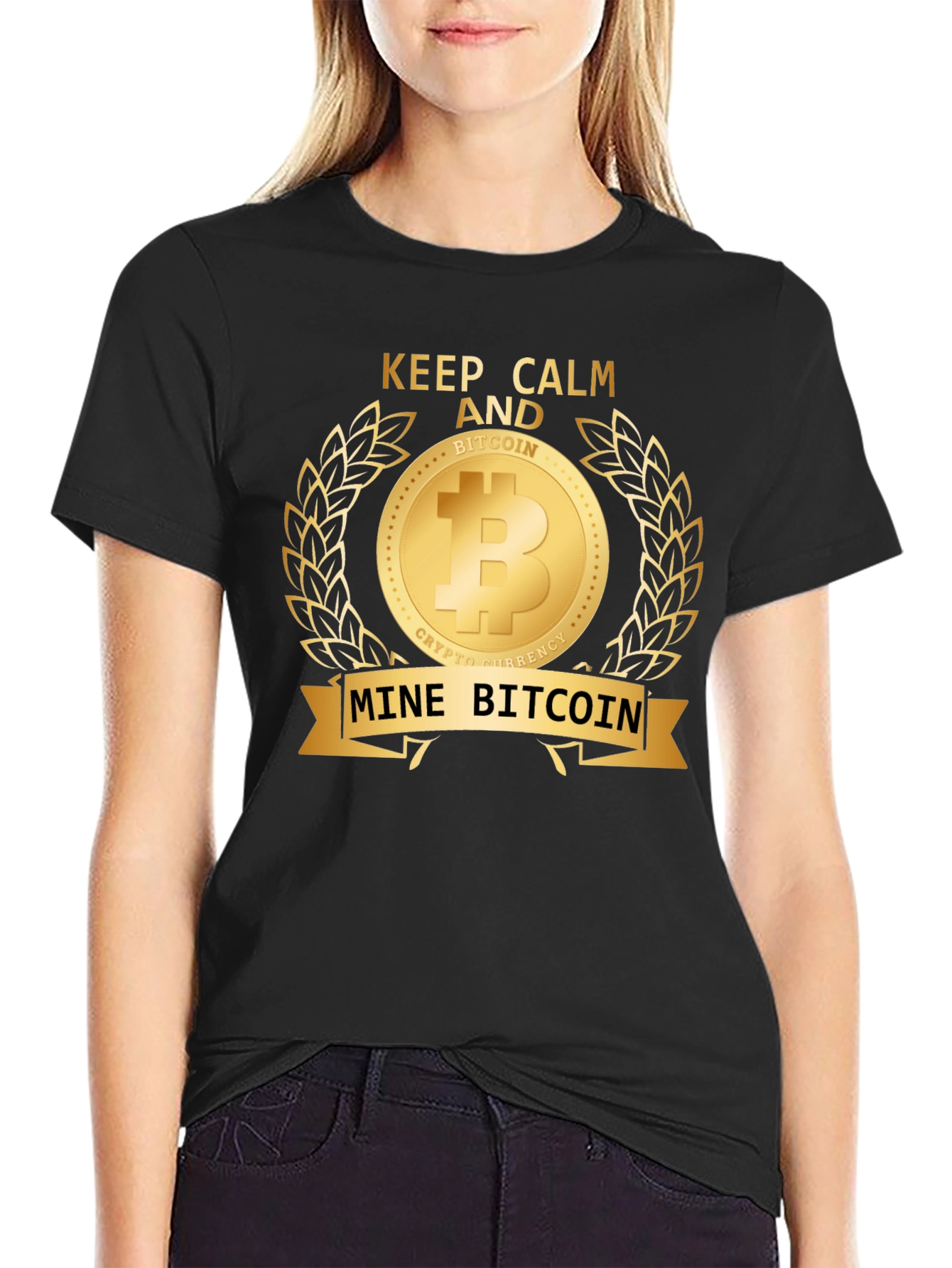 Keep Calm and Mine Bitcoin T-Shirt