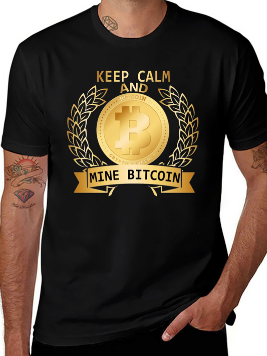 Keep Calm and Mine Bitcoin T-Shirt