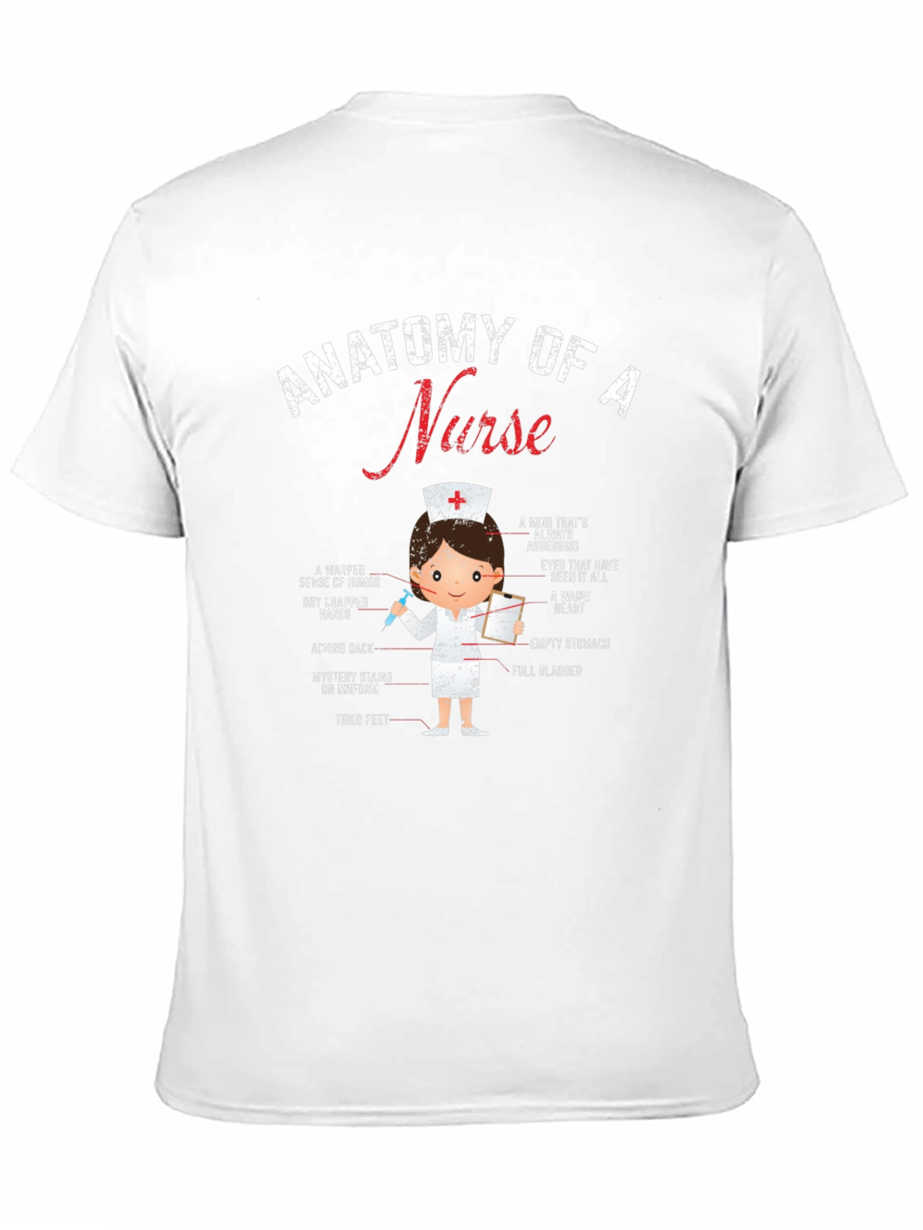 Anatomy of a Nurse Black Graphic Tee