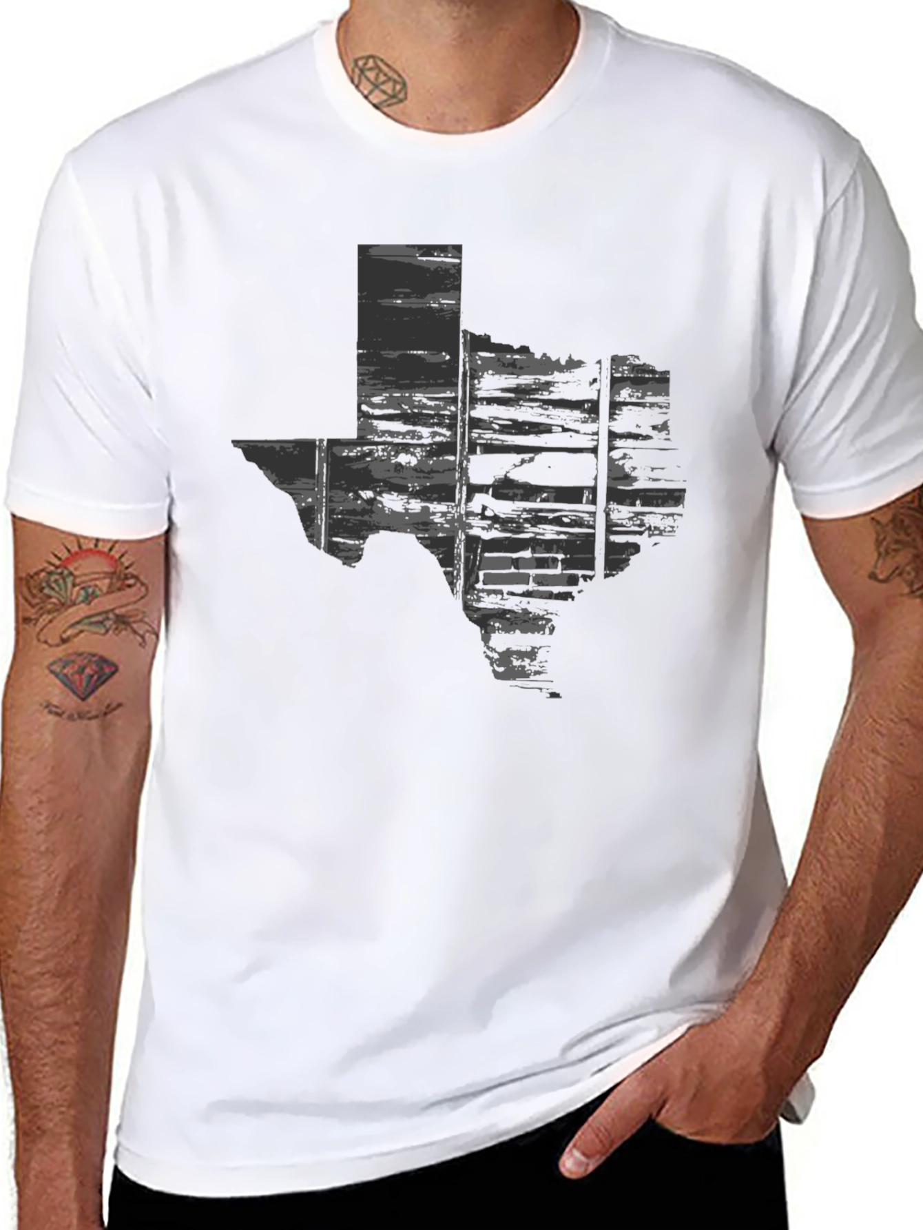 Texas Brick Graphic Tee - Unisex Black T-Shirt