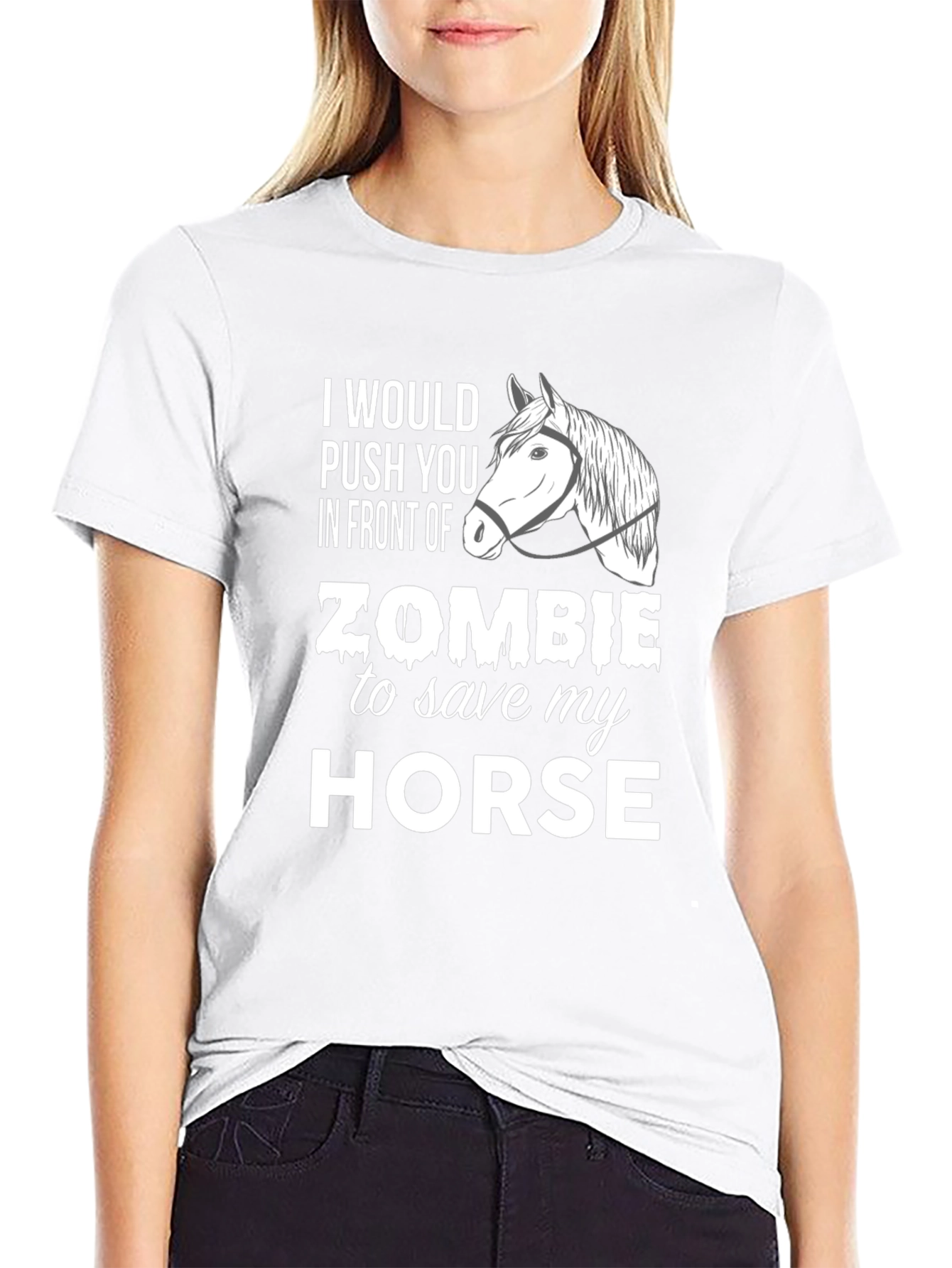 Zombie Horse T-Shirt - Funny Graphic Tee