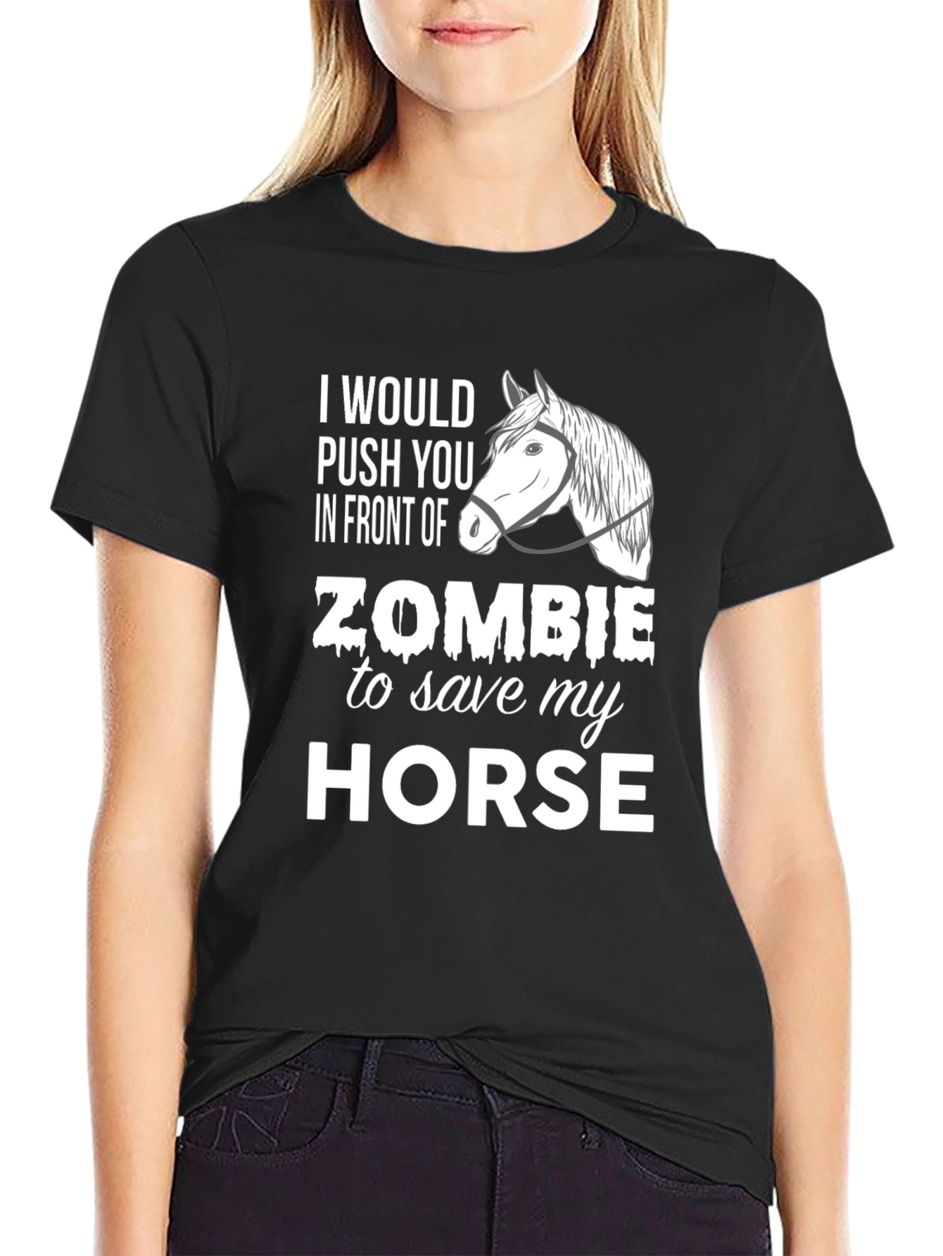 Zombie Horse T-Shirt - Funny Graphic Tee