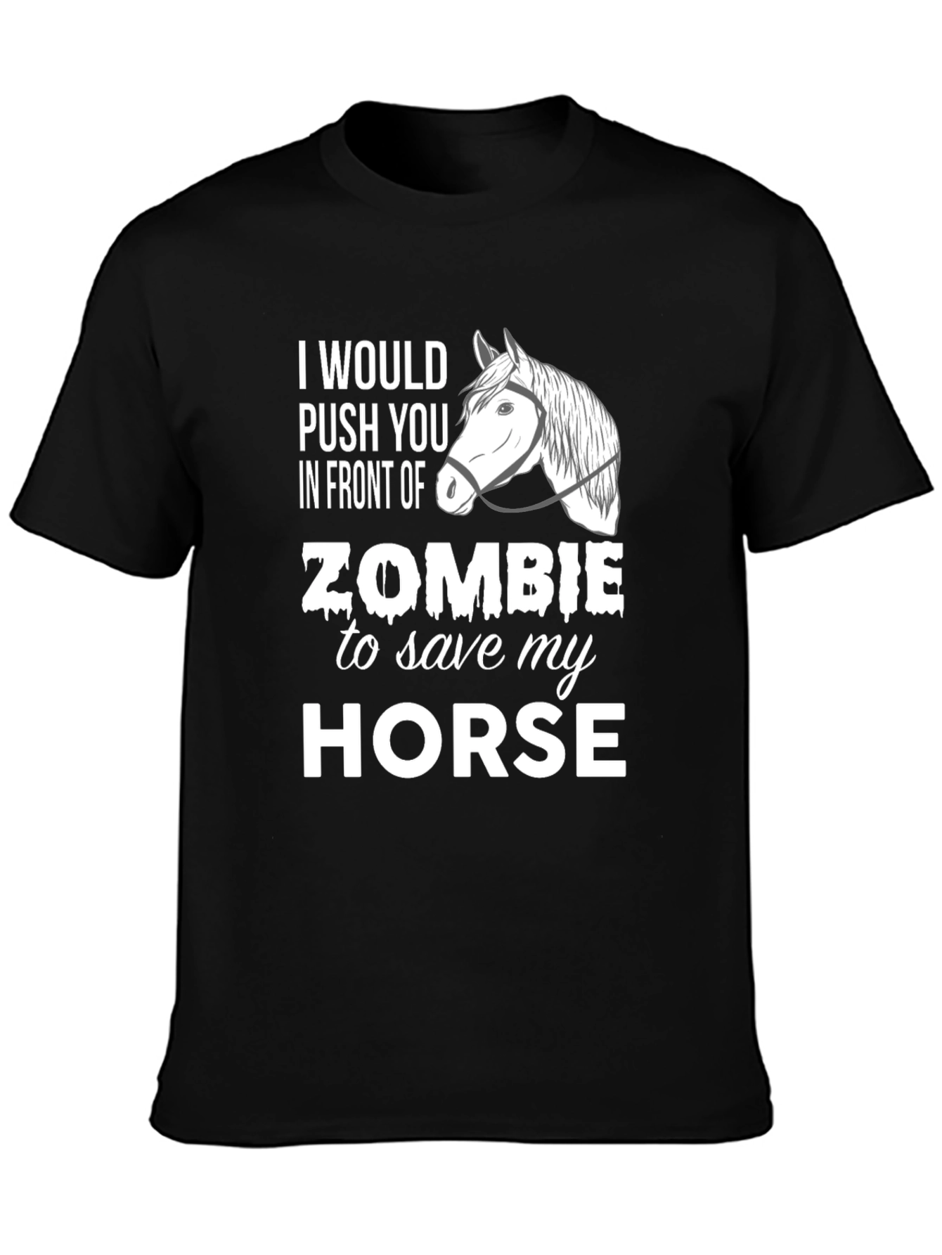 Zombie Horse T-Shirt - Funny Graphic Tee