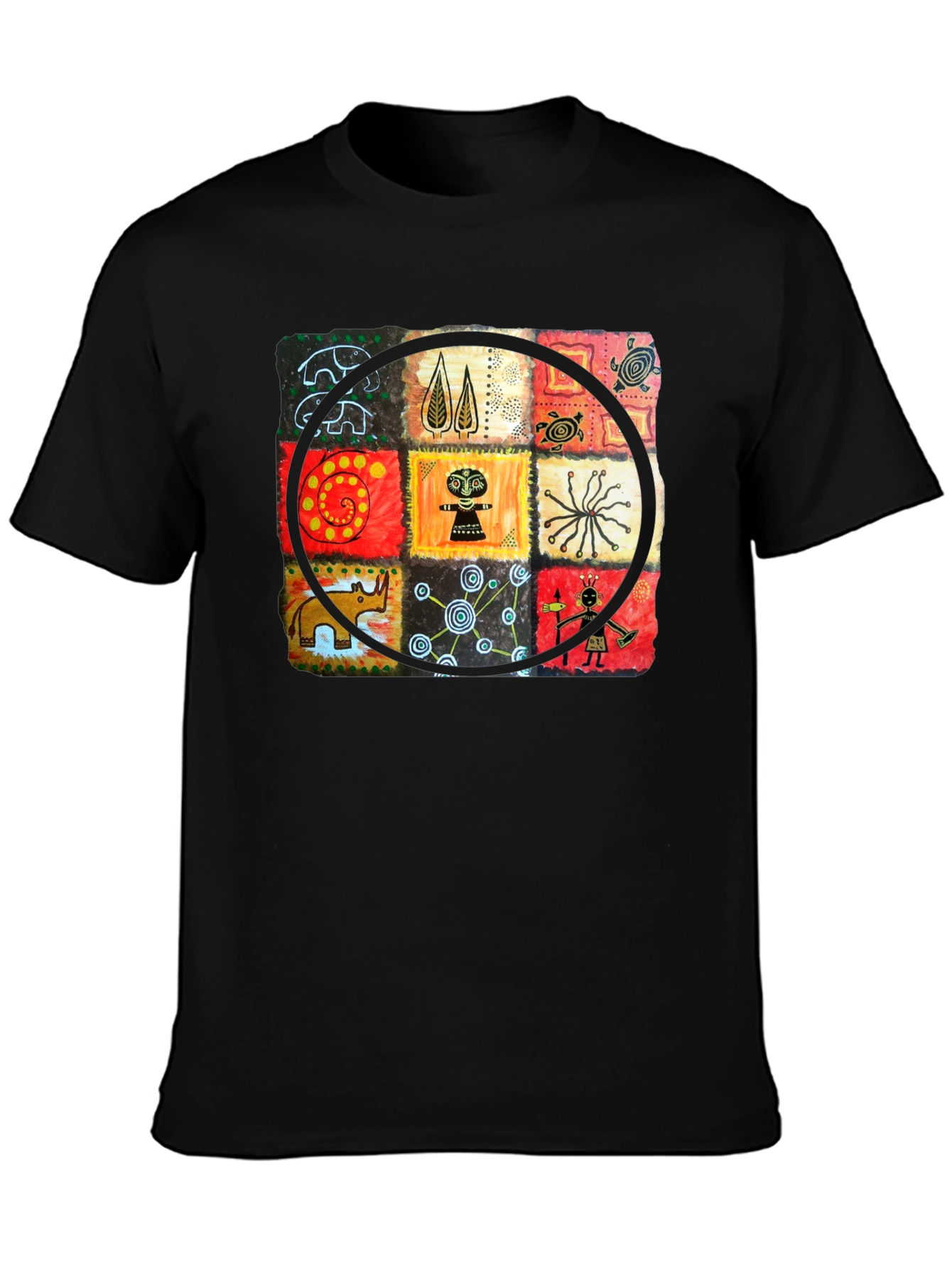Abstract Art Graphic Print Crew Neck T-Shirt