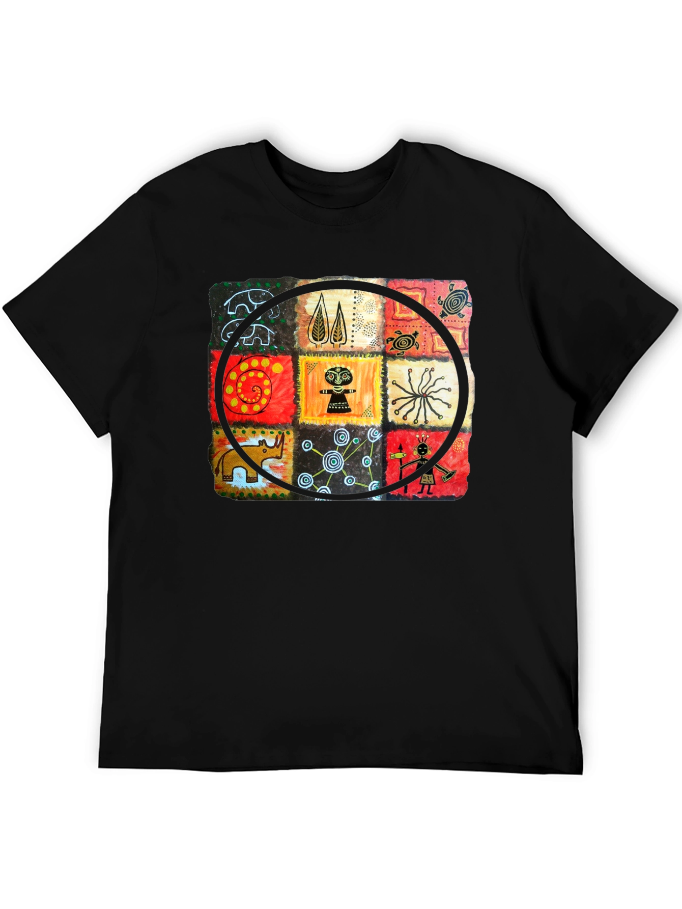 Abstract Art Graphic Print Crew Neck T-Shirt