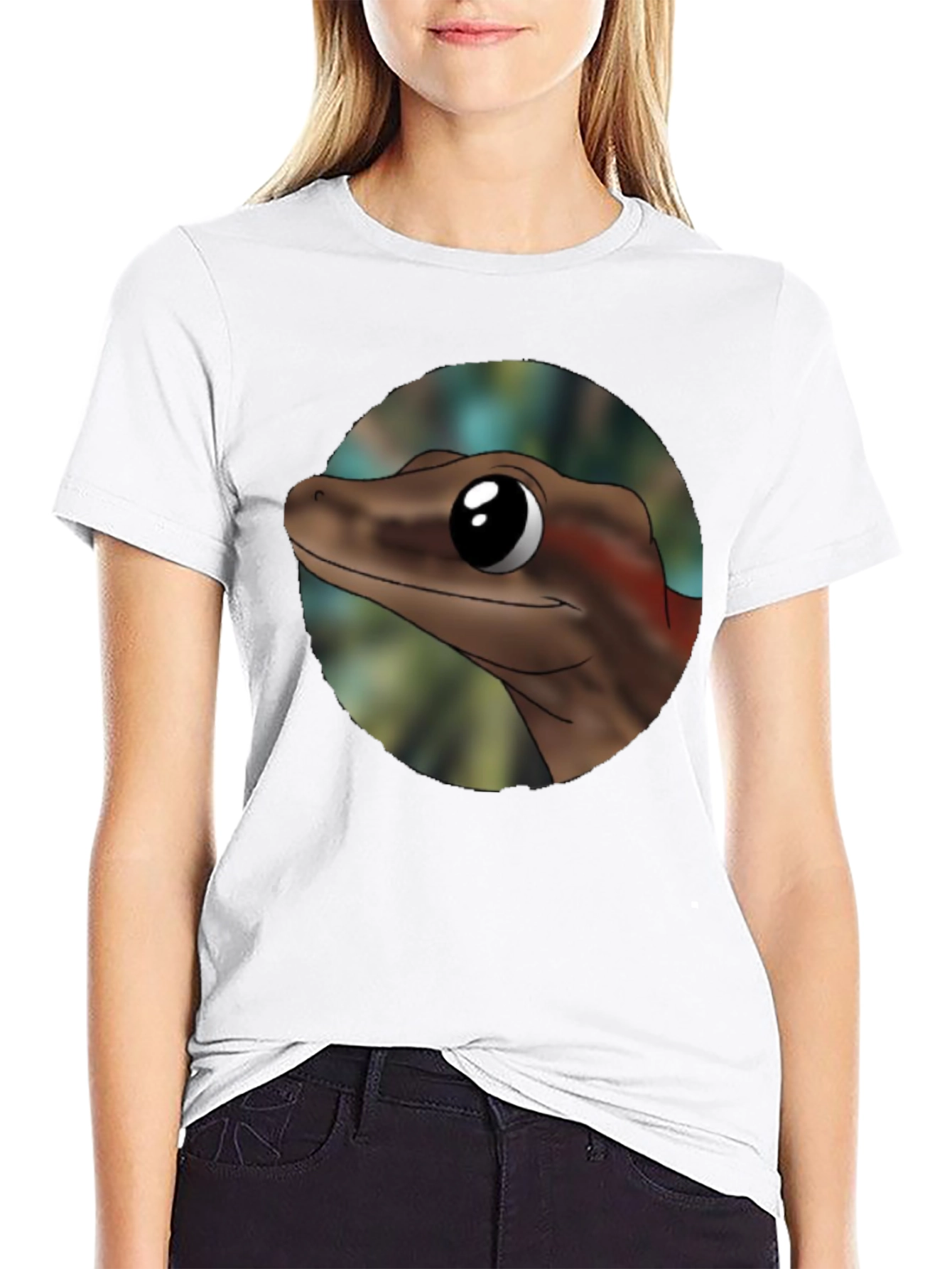 Cartoon Gecko T-Shirt - Funny Reptile Tee