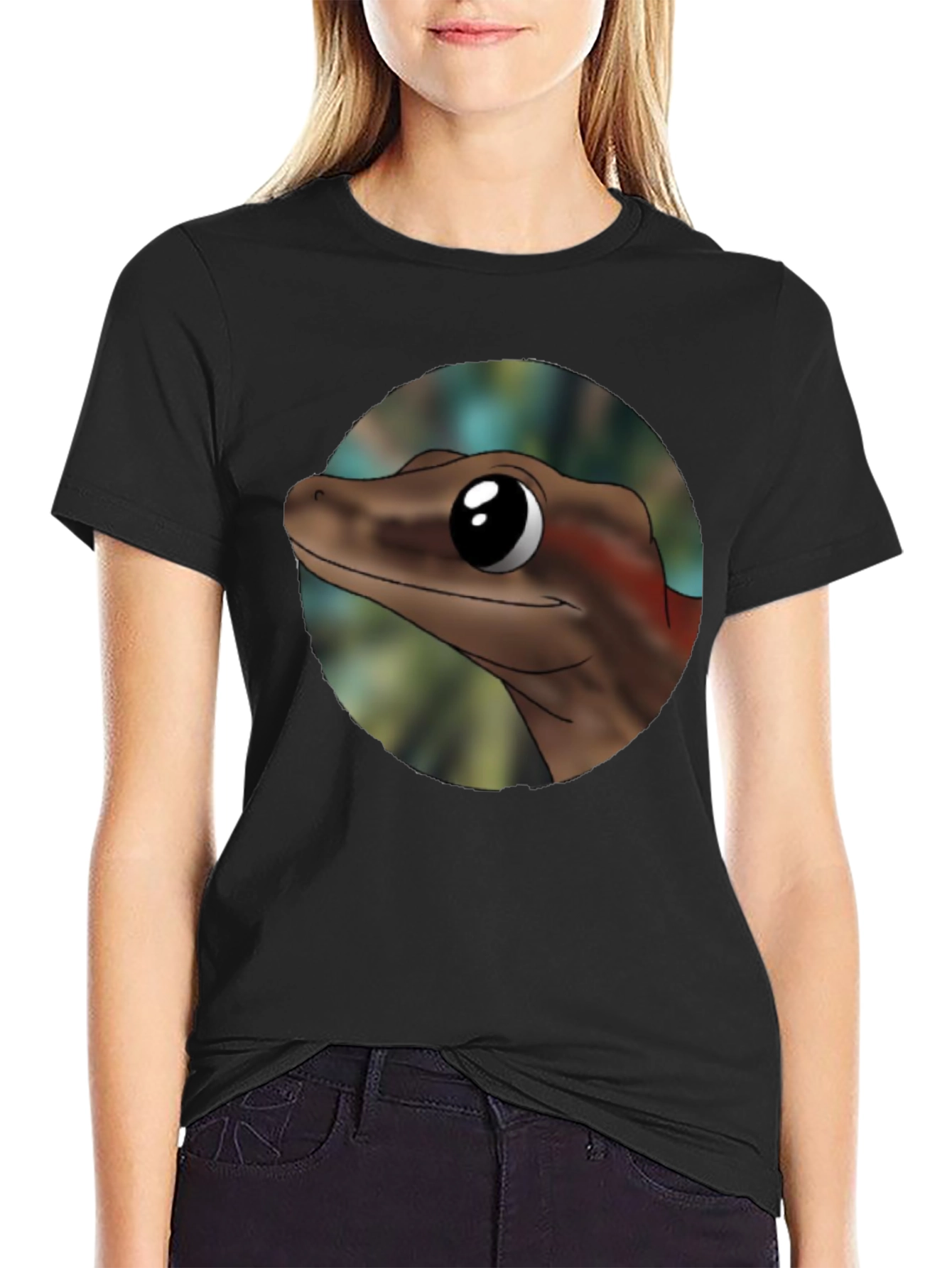 Cartoon Gecko T-Shirt - Funny Reptile Tee