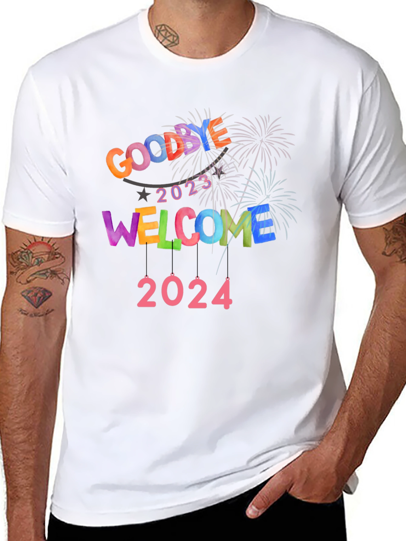 Goodbye 2023 Welcome 2024 New Year T-Shirt