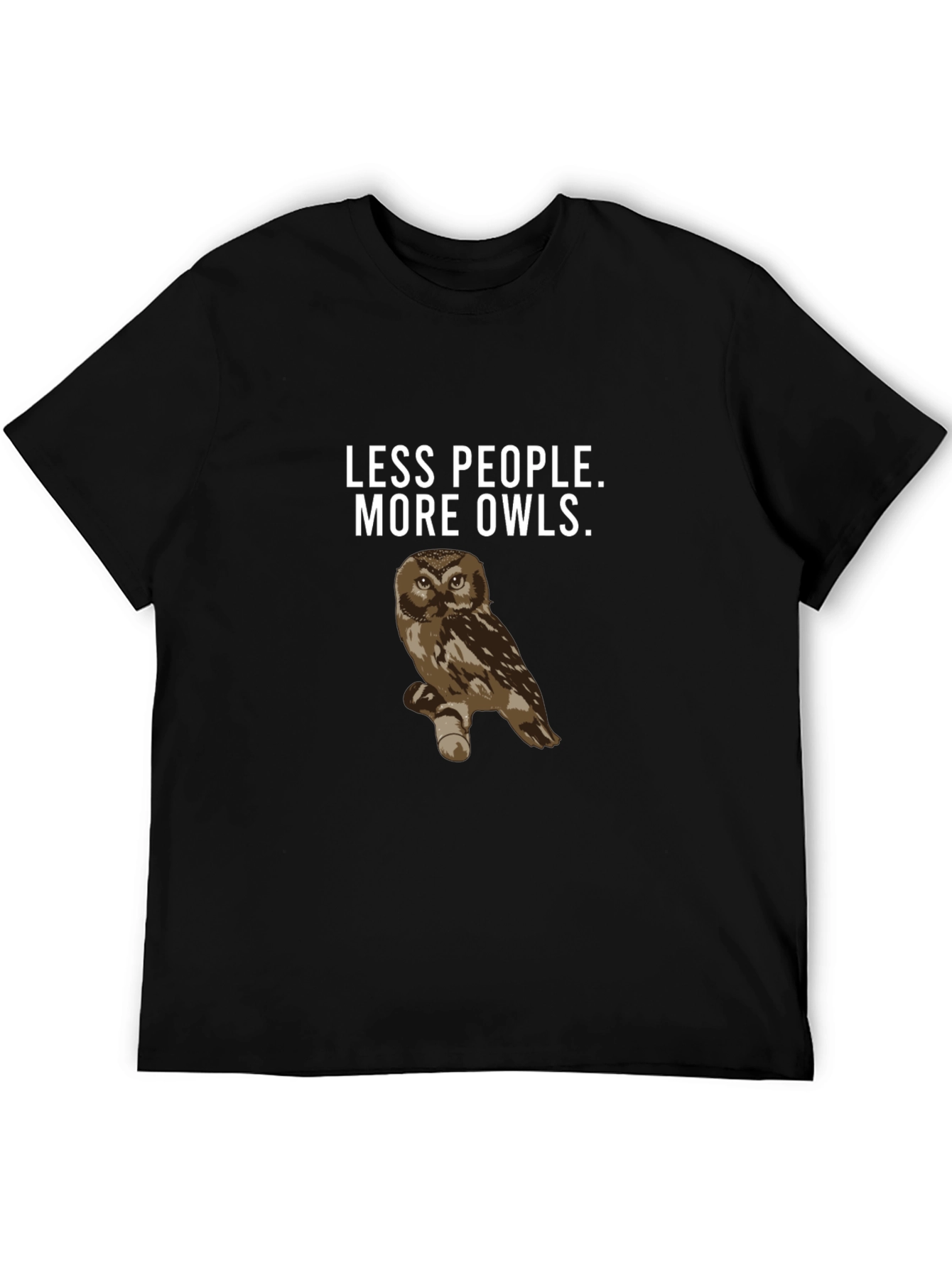 Less People More Owls Graphic T-Shirt