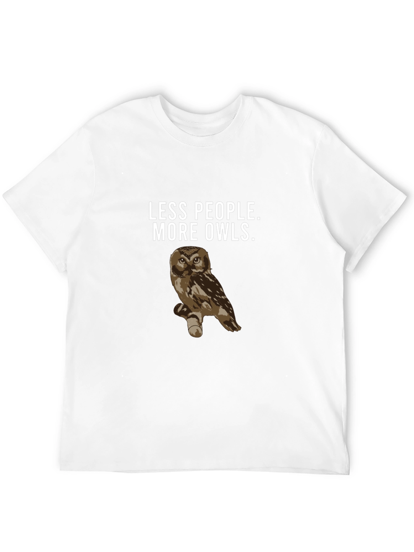 Less People More Owls Graphic T-Shirt