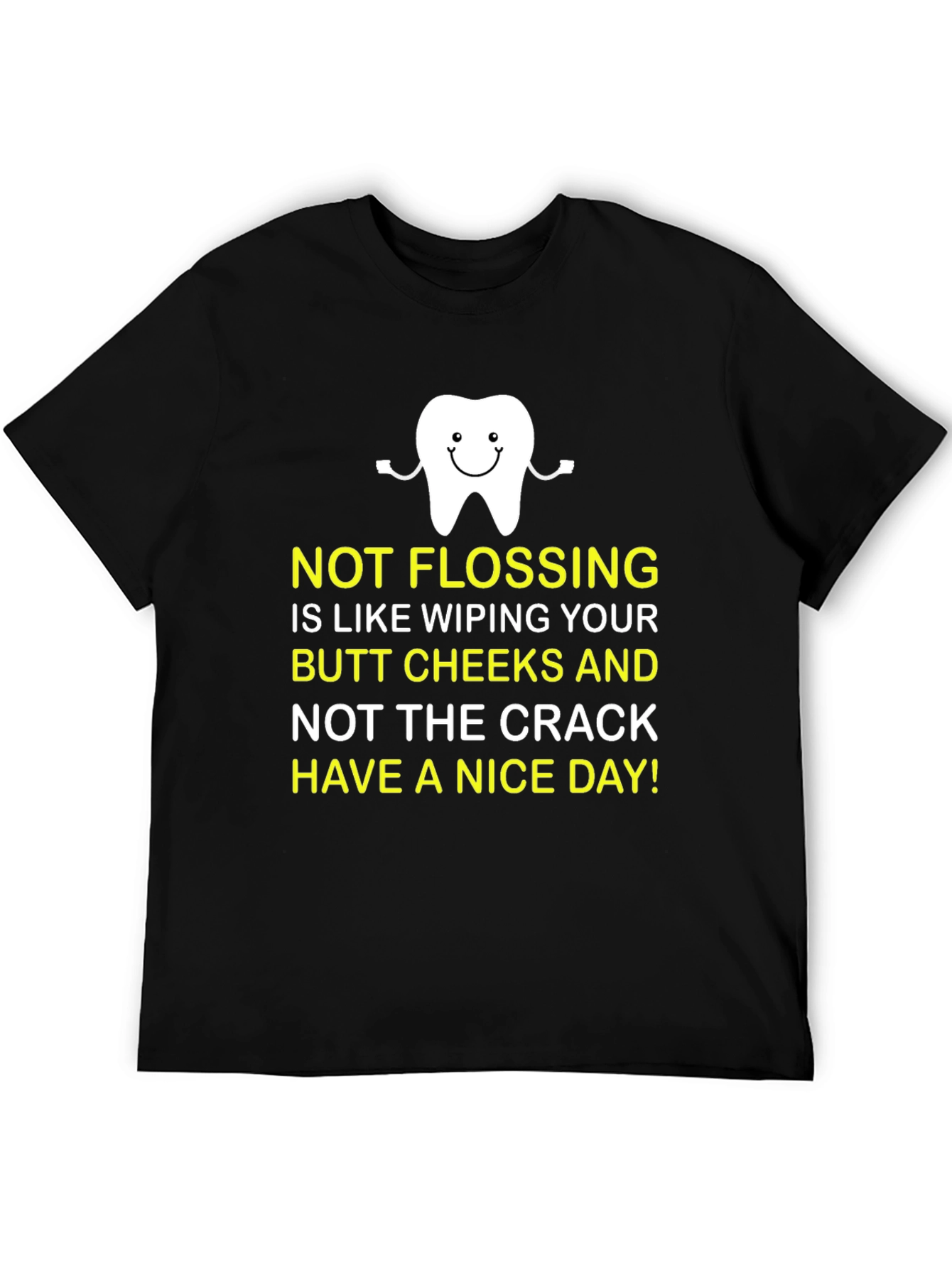 Funny Dental Flossing T-Shirt - Cheeky Humor