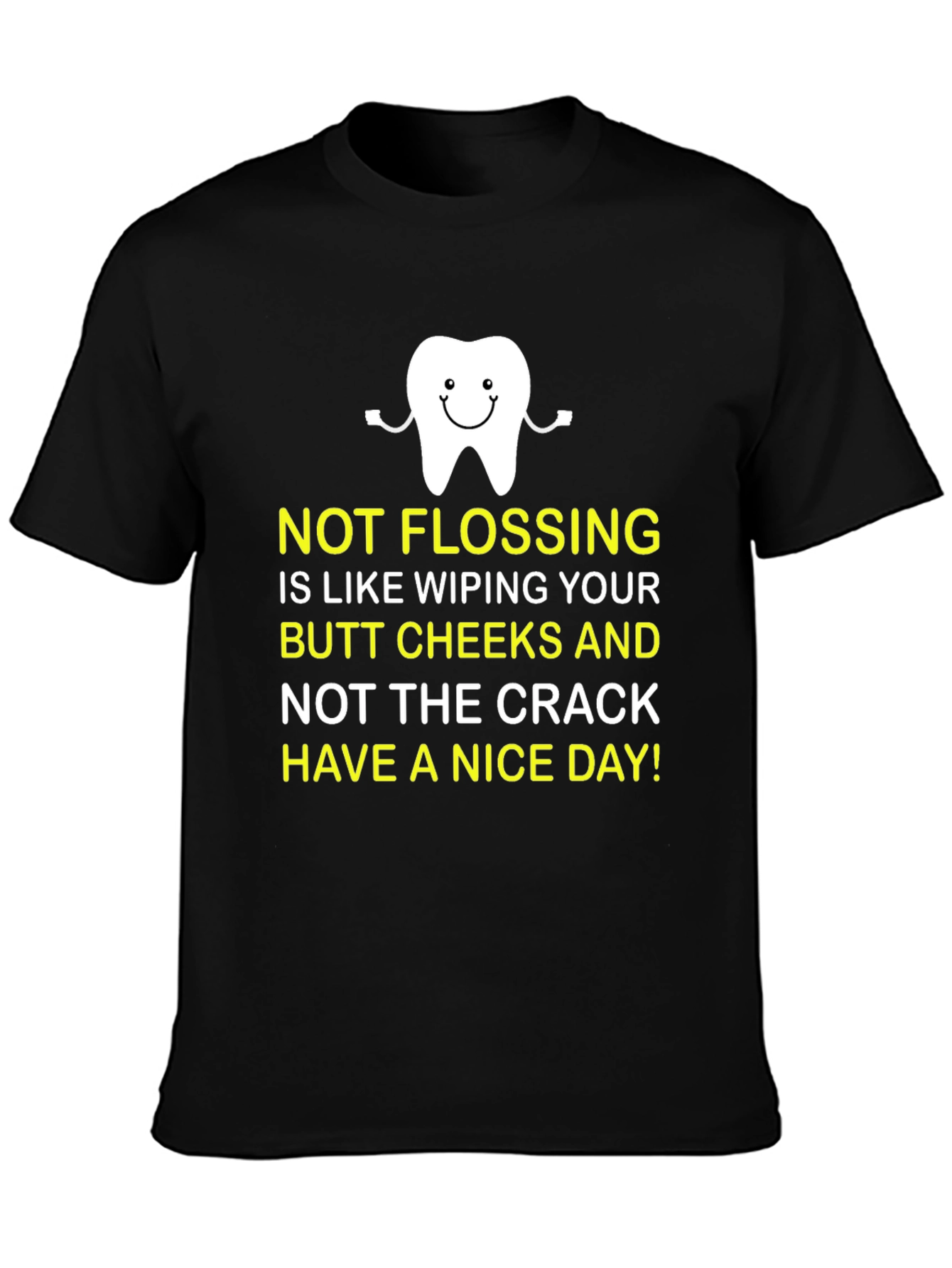 Funny Dental Flossing T-Shirt - Cheeky Humor