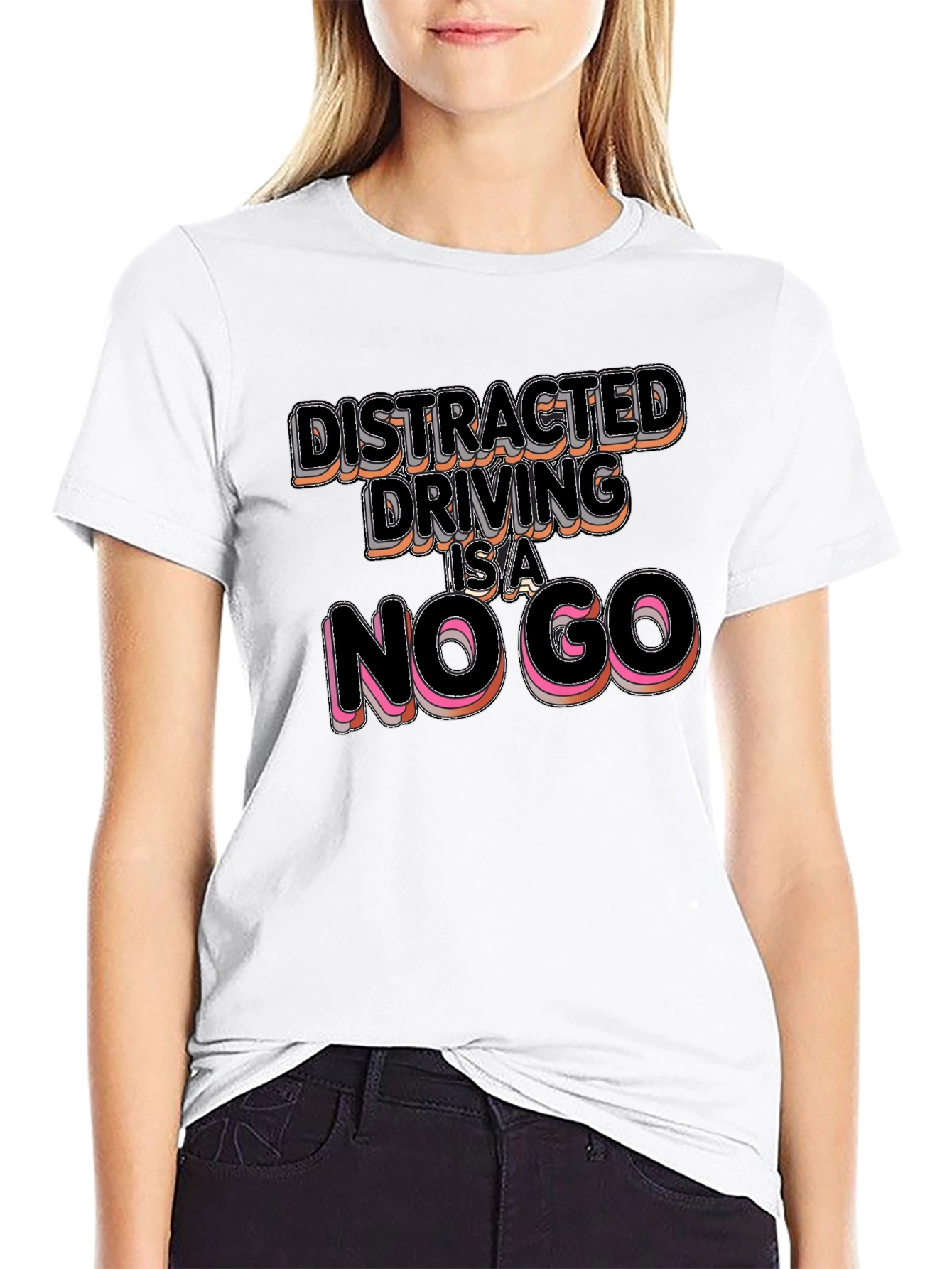 Distracted Driving No Go Graphic Tee
