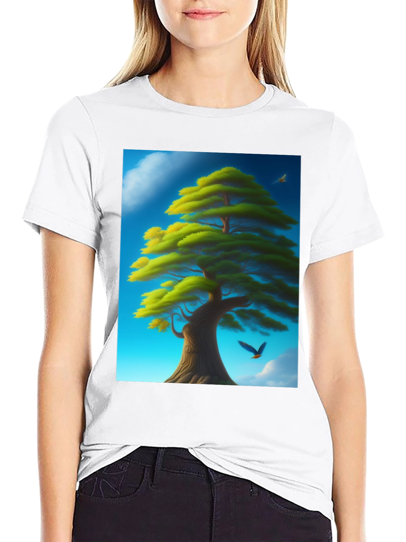 Nature Tree Graphic Tee - Artistic Style