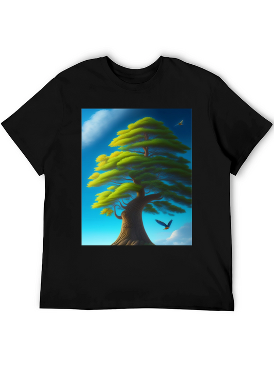 Nature Tree Graphic Tee - Artistic Style