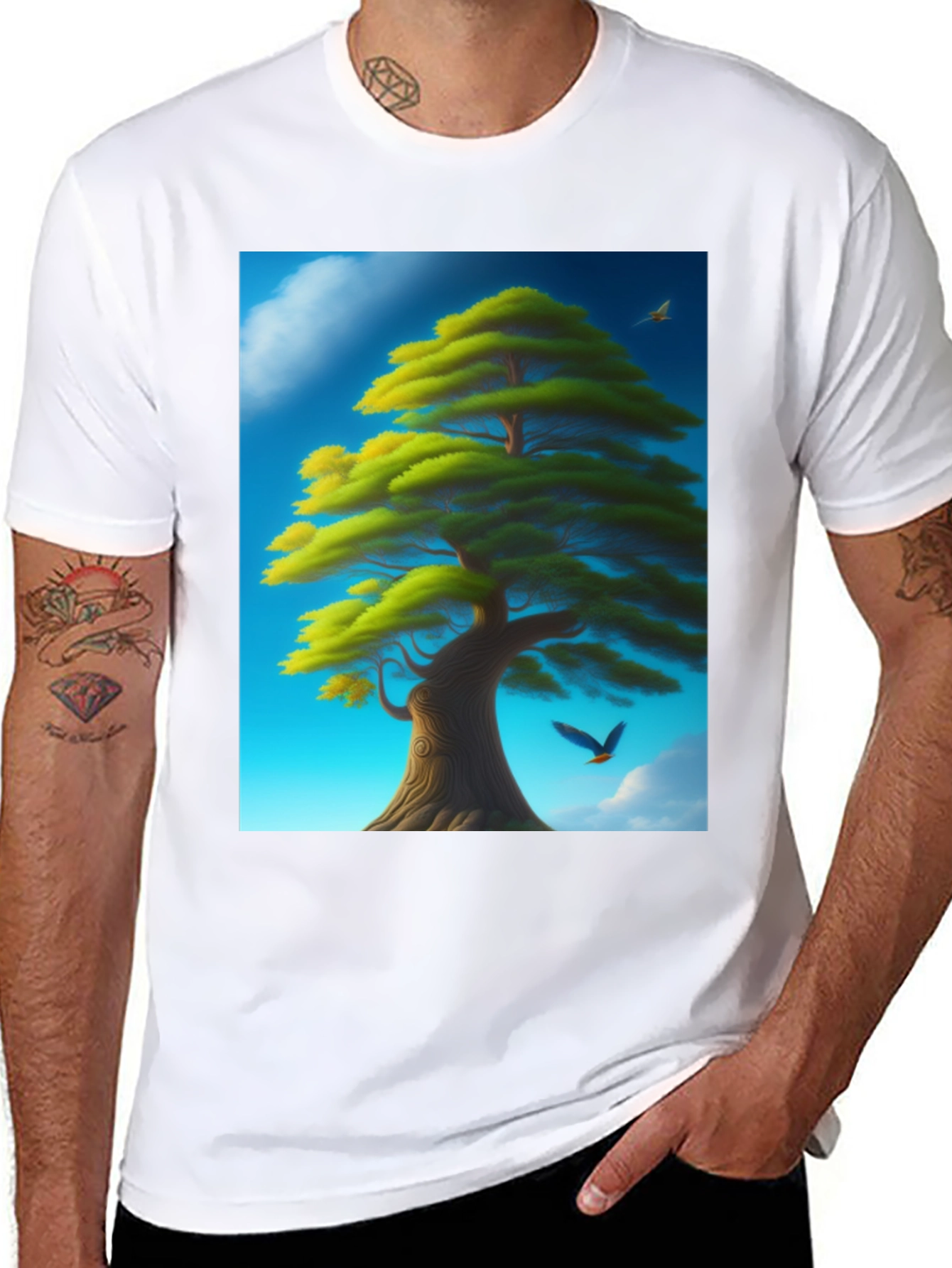 Nature Tree Graphic Tee - Artistic Style