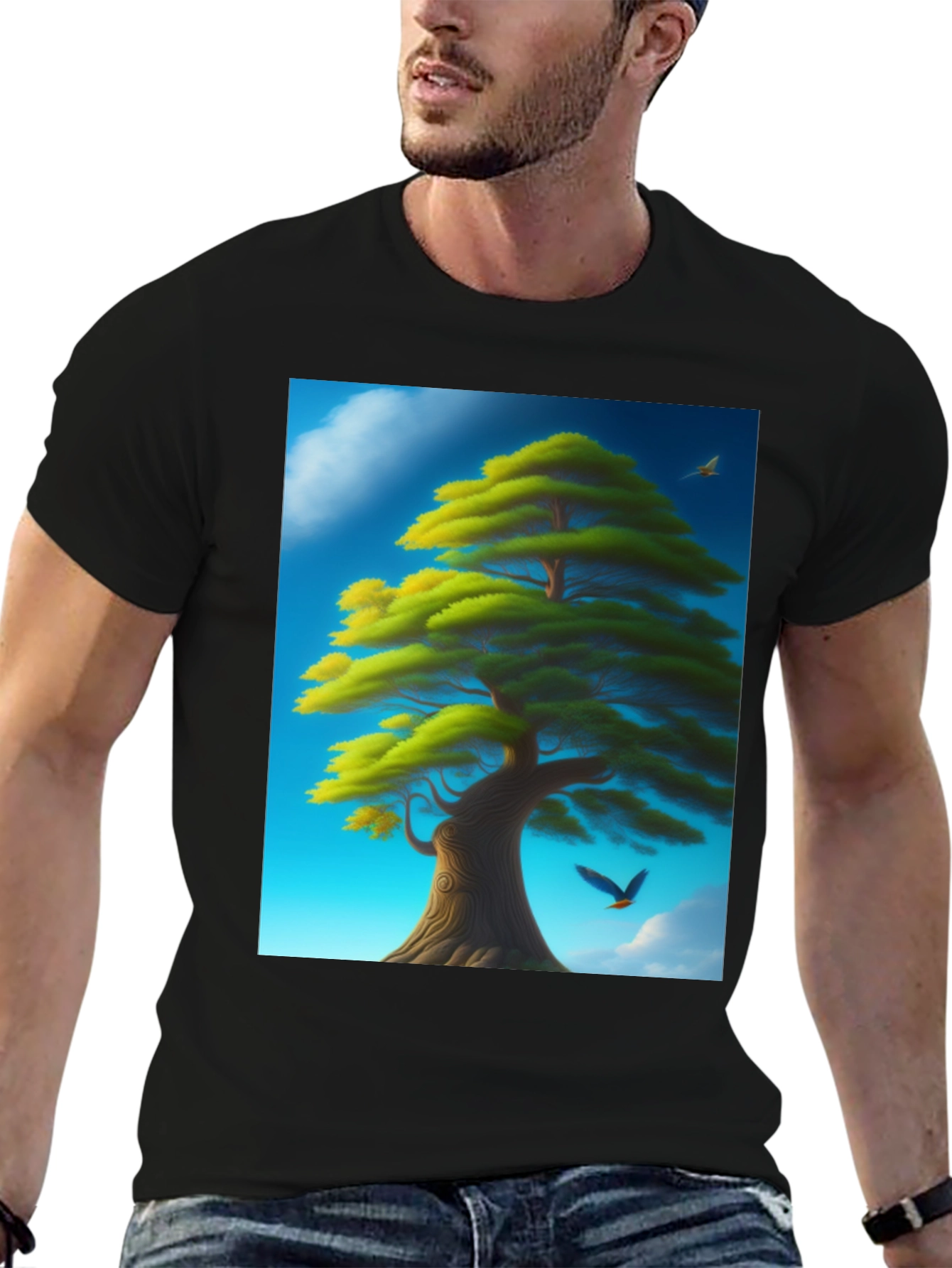 Nature Tree Graphic Tee - Artistic Style