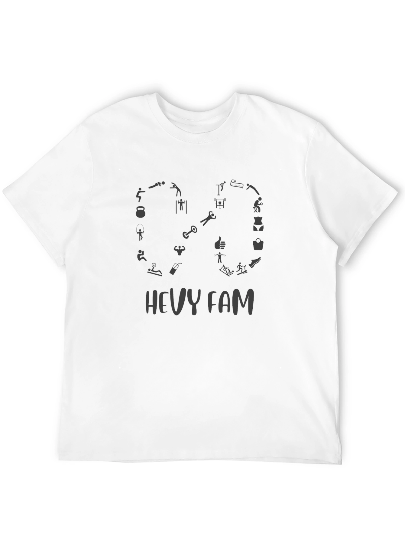 Hevy Fam Fitness T-Shirt - Black Gym Apparel