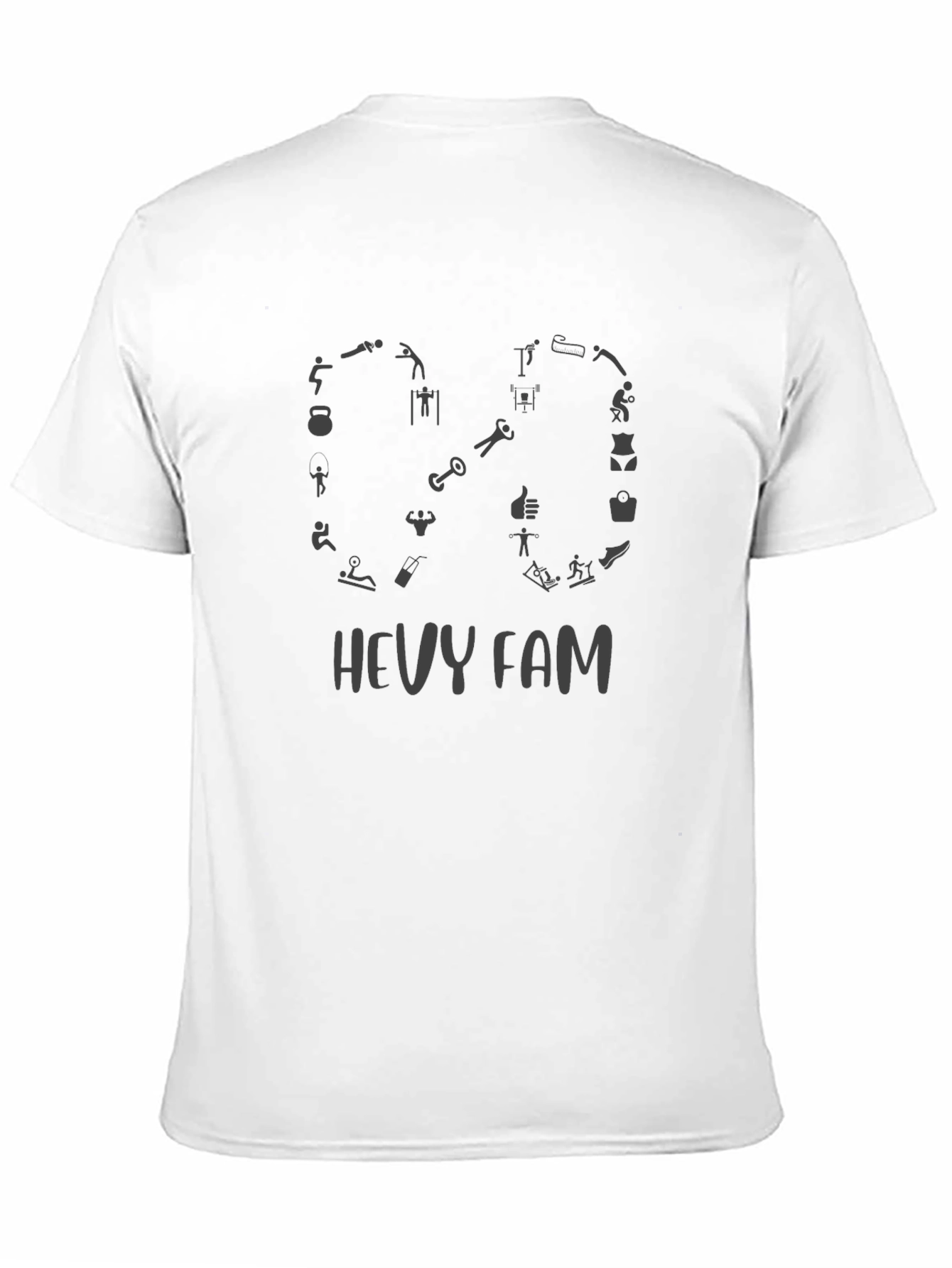 Hevy Fam Fitness T-Shirt - Black Gym Apparel