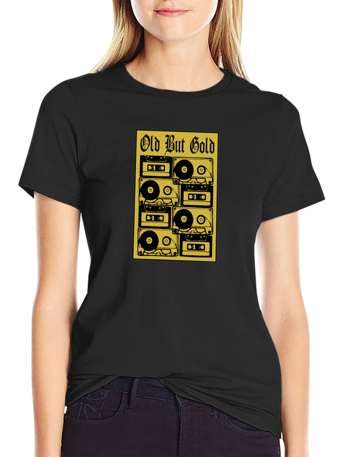 Retro Cassette Tape T-Shirt - Old But Gold