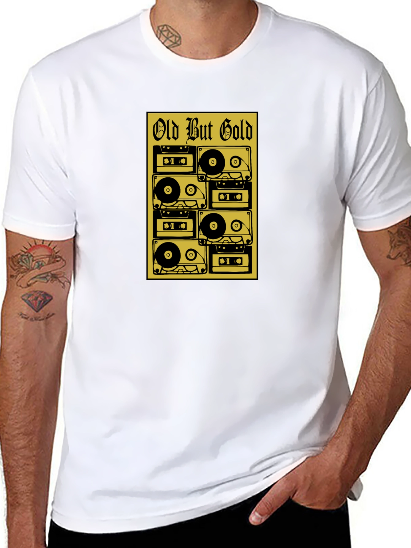 Retro Cassette Tape T-Shirt - Old But Gold