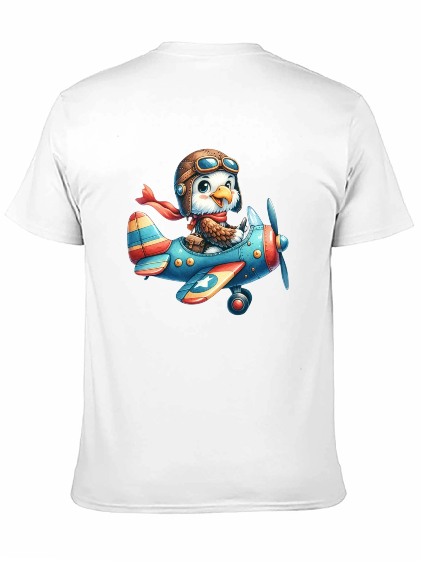 Eagle Pilot T-Shirt - Cartoon Airplane Design