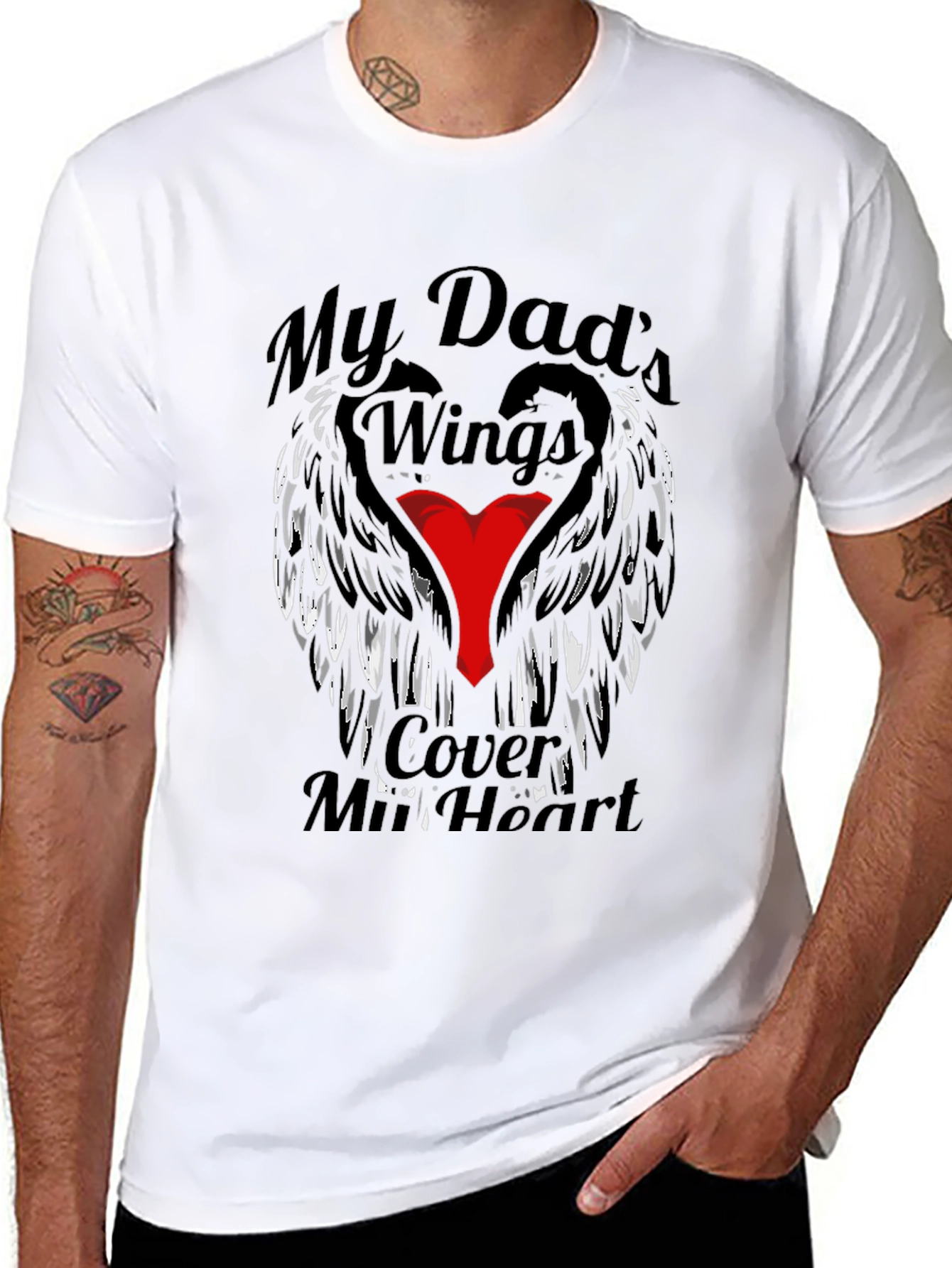My Dads Wings Cover My Heart T-Shirt