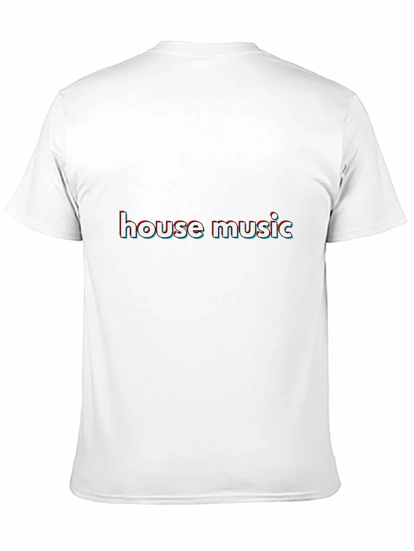 House Music Anaglyph Style Black T-Shirt