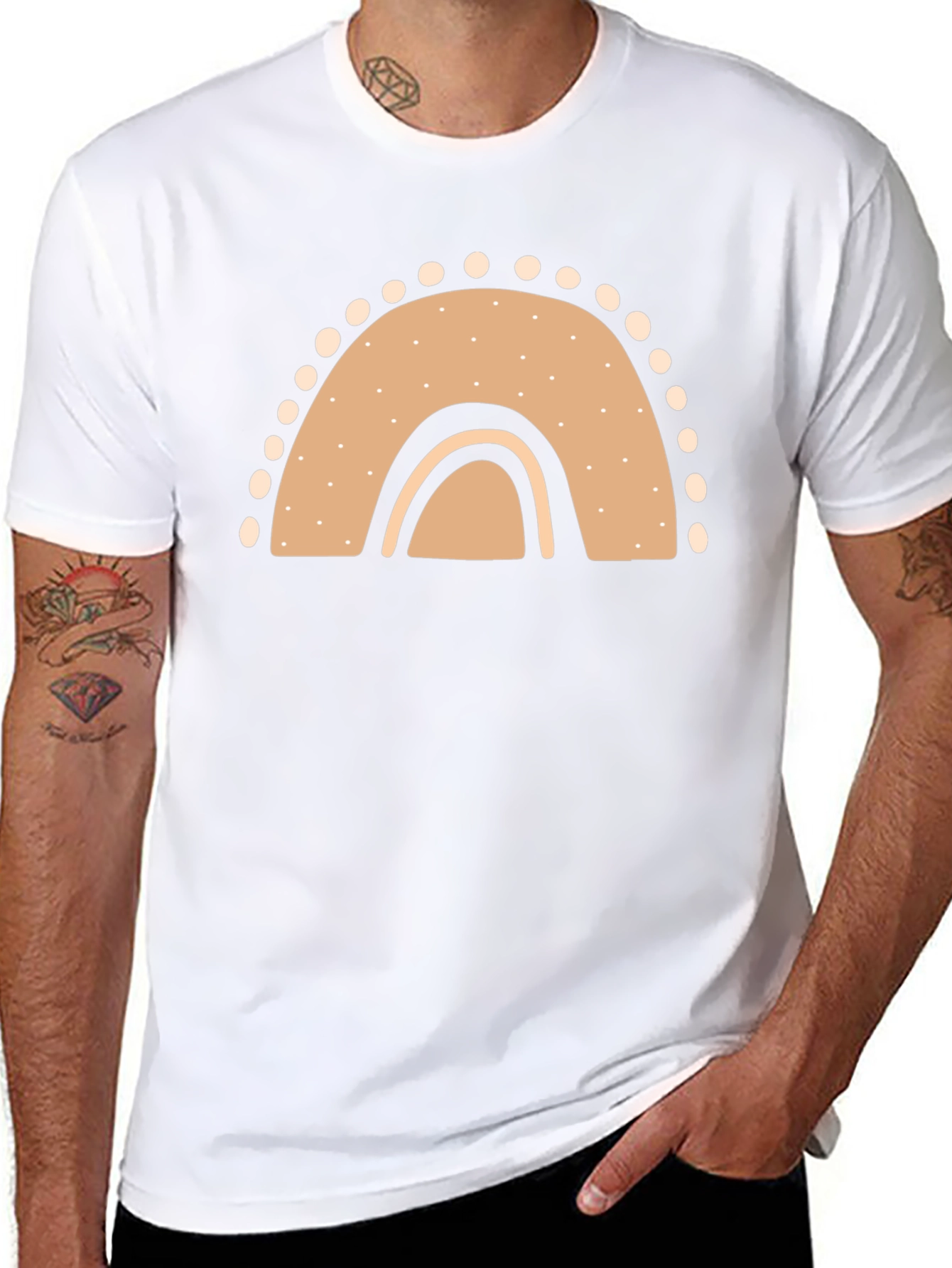 Boho Rainbow Graphic Tee - Casual Comfort