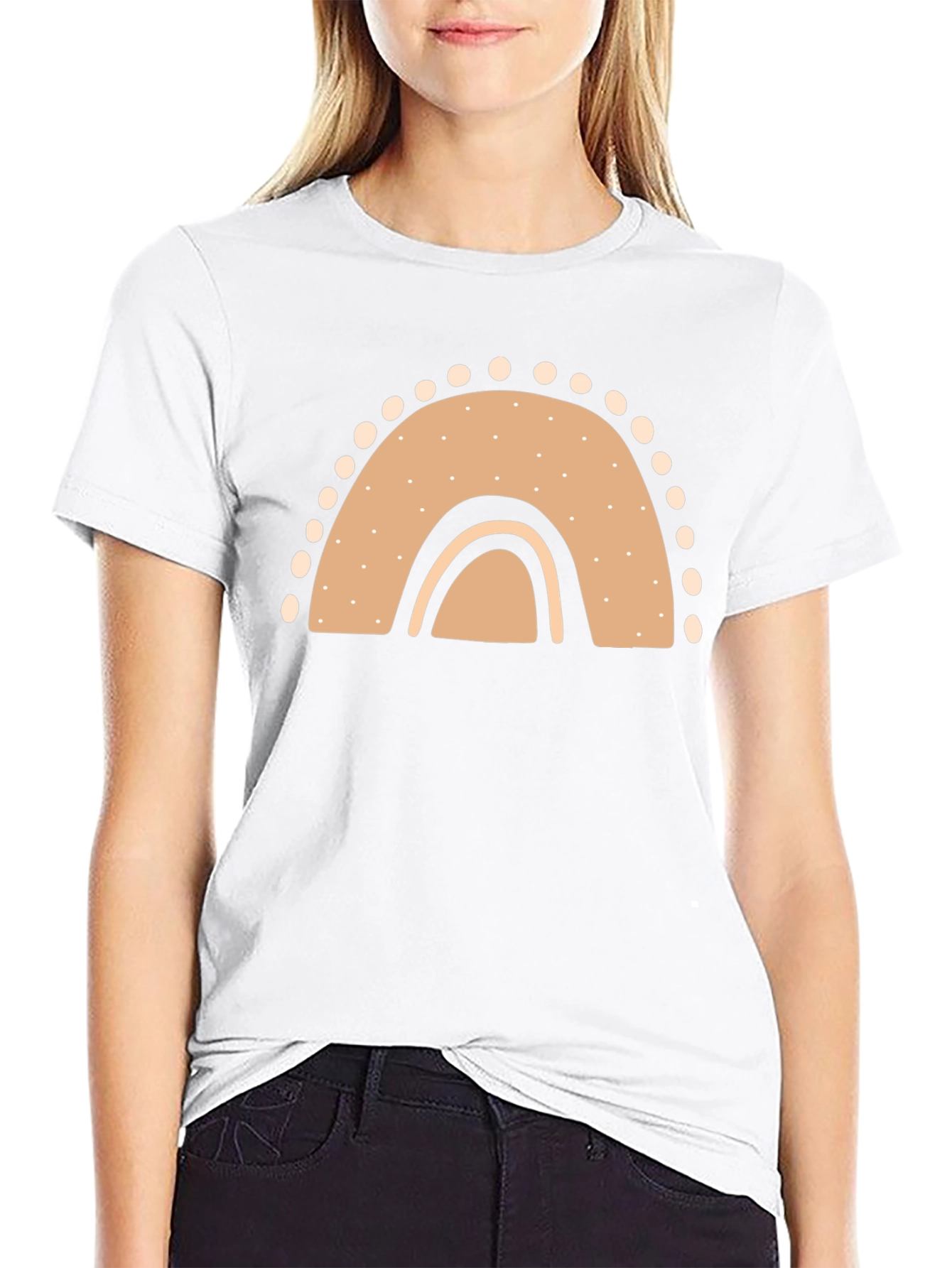 Boho Rainbow Graphic Tee - Casual Comfort