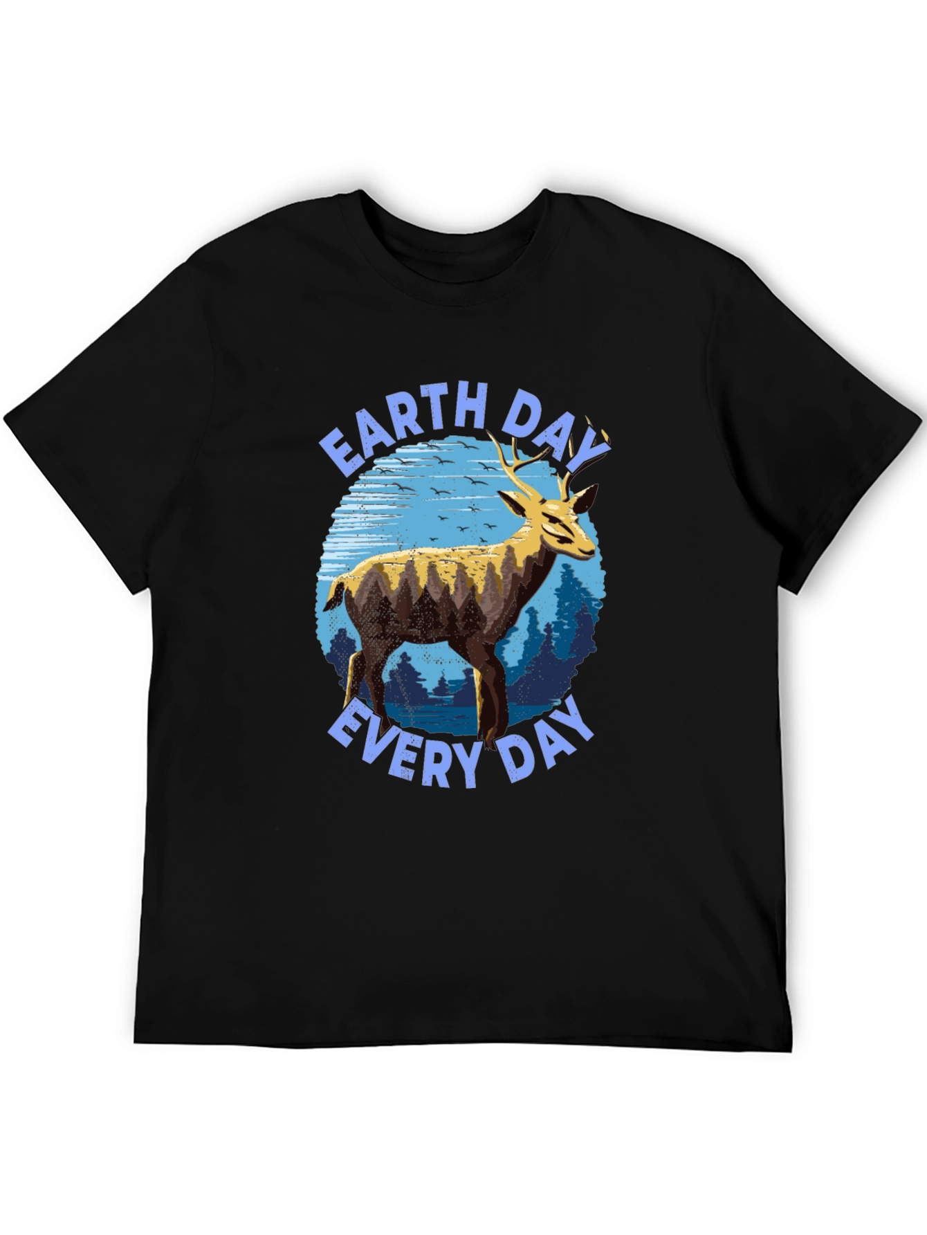 Earth Day Everyday Deer Graphic T-Shirt