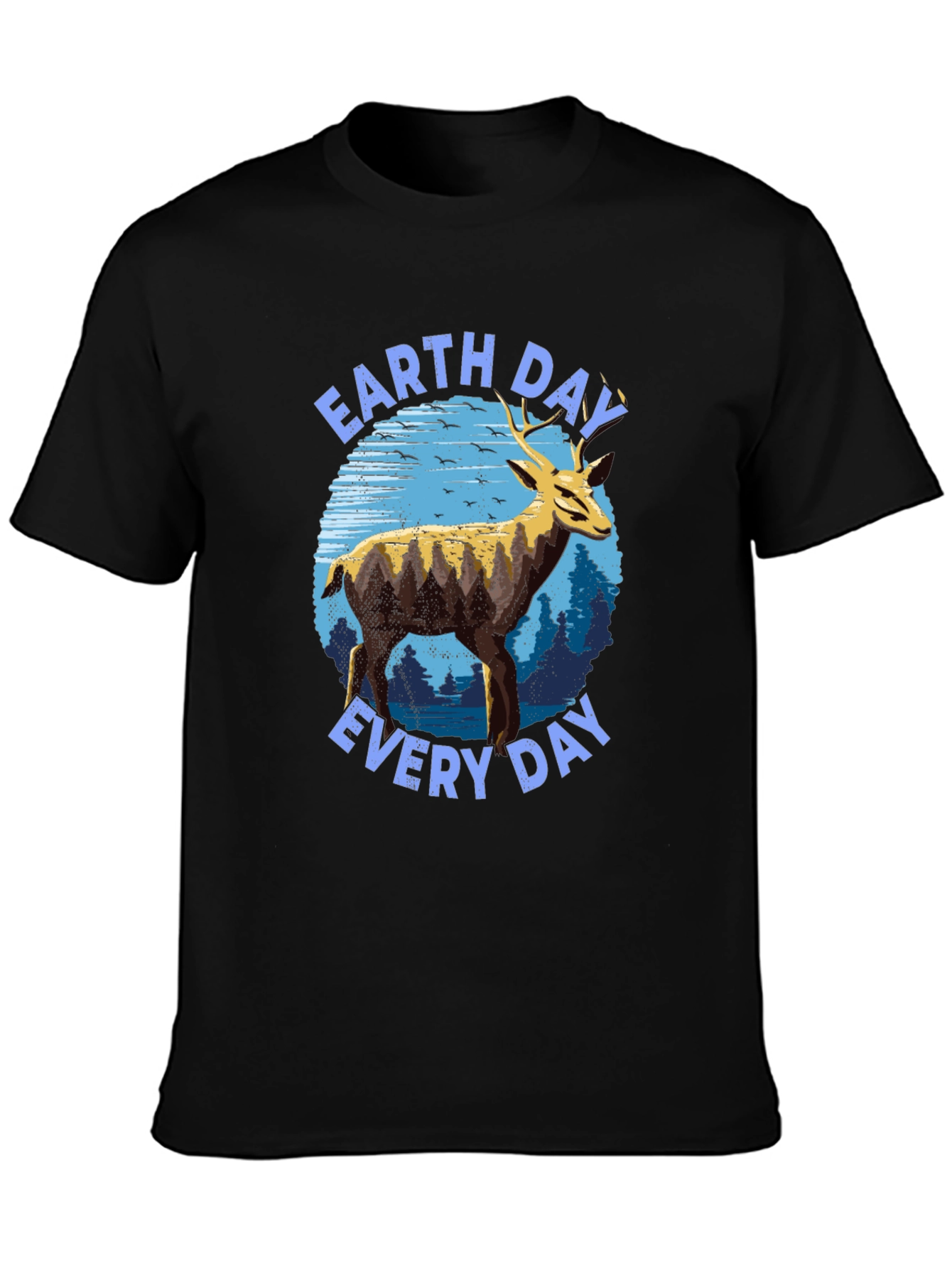 Earth Day Everyday Deer Graphic T-Shirt