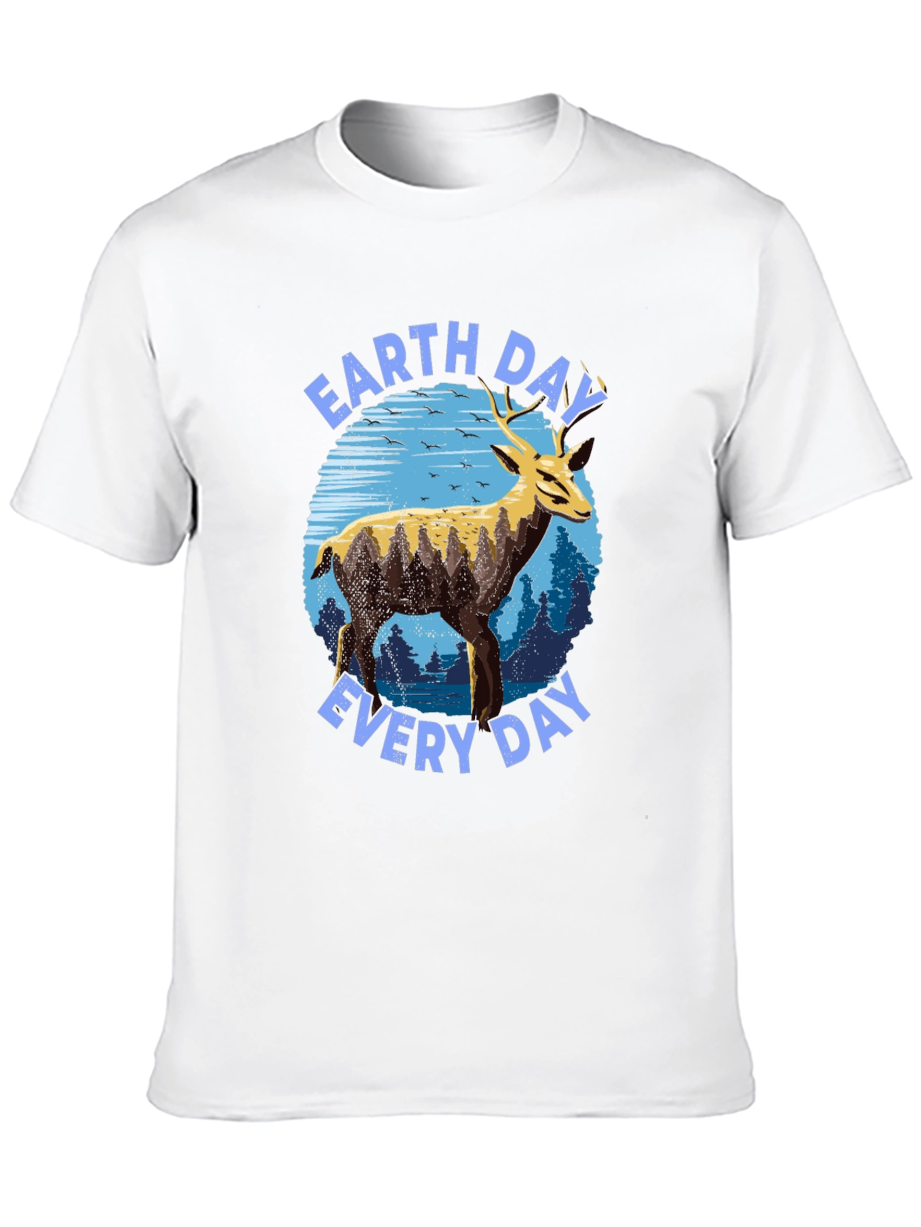 Earth Day Everyday Deer Graphic T-Shirt