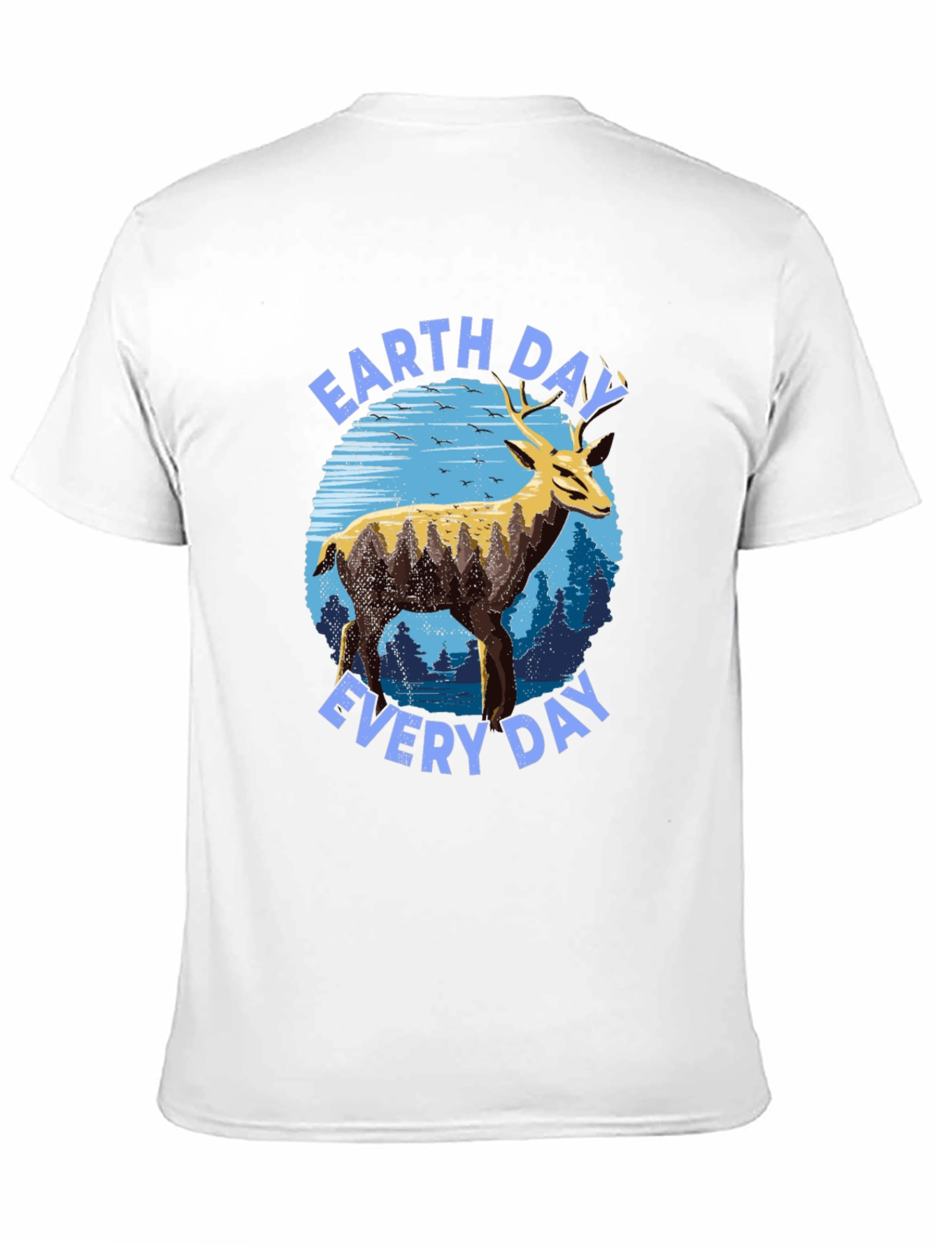 Earth Day Everyday Deer Graphic T-Shirt
