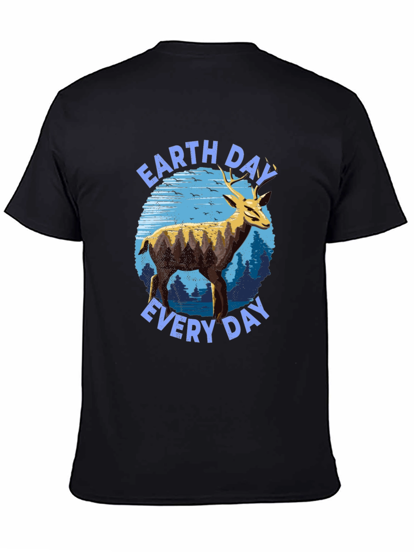 Earth Day Everyday Deer Graphic T-Shirt