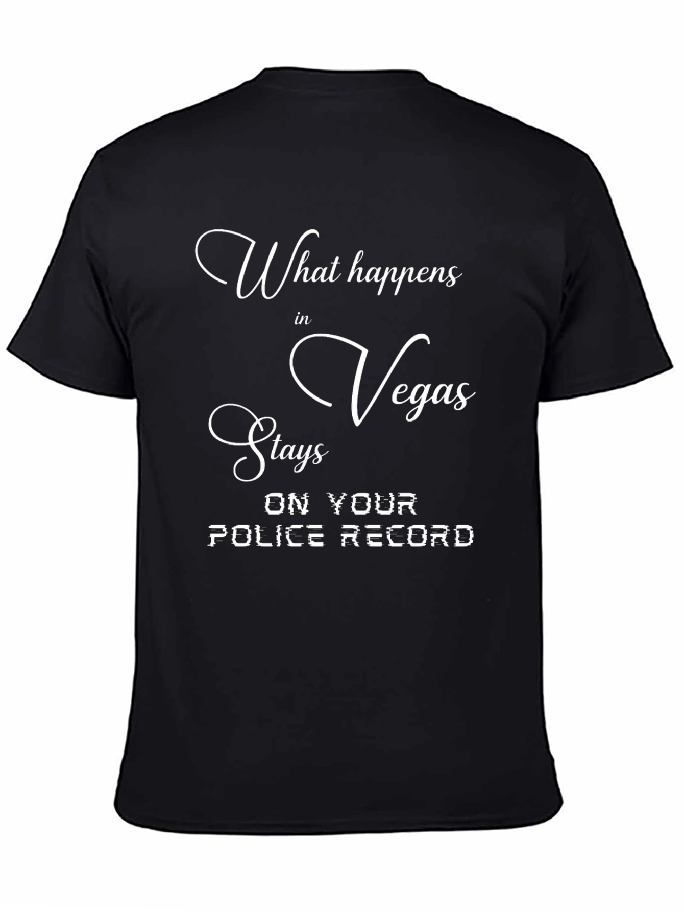 Vegas Police Record Graphic T-Shirt