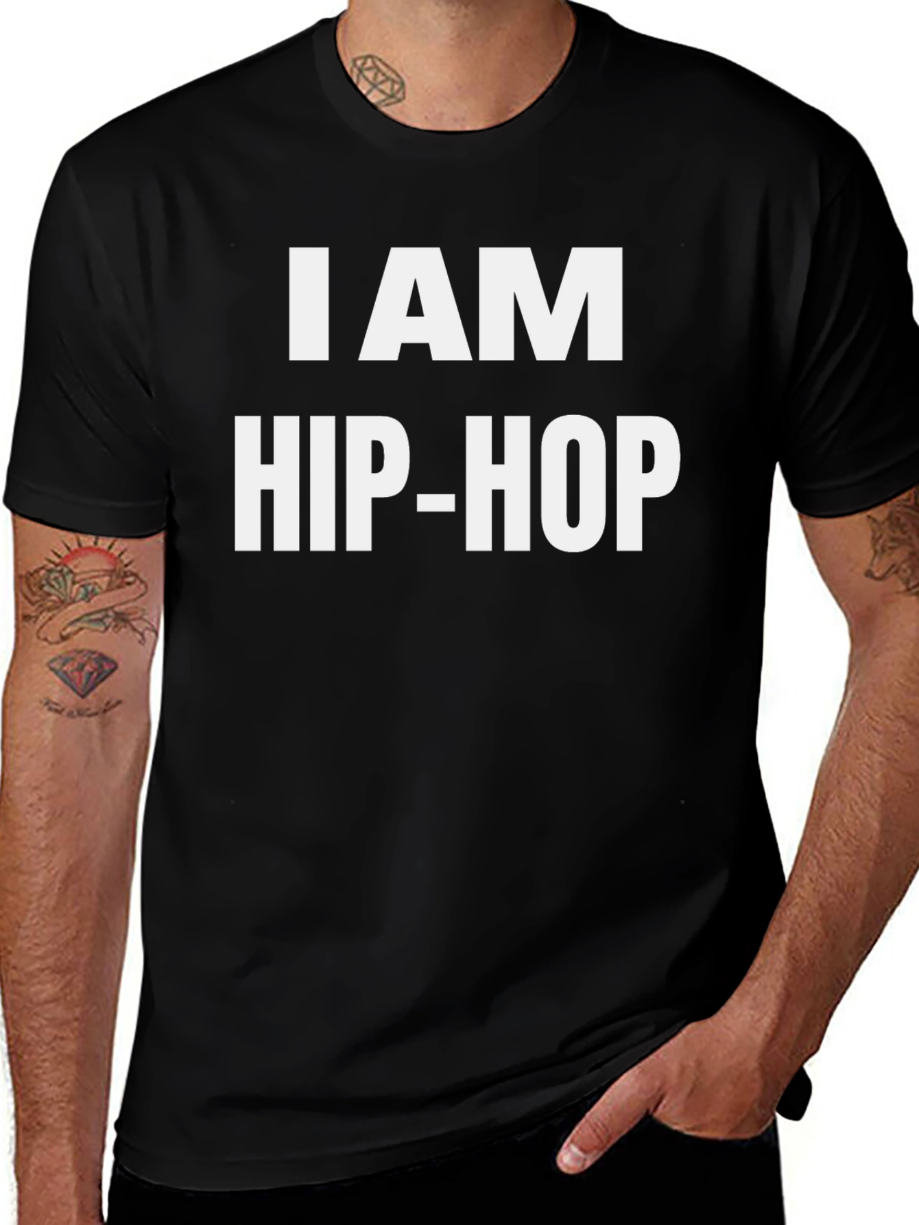 I AM HIP-HOP Graphic Tee - Bold Statement Shirt