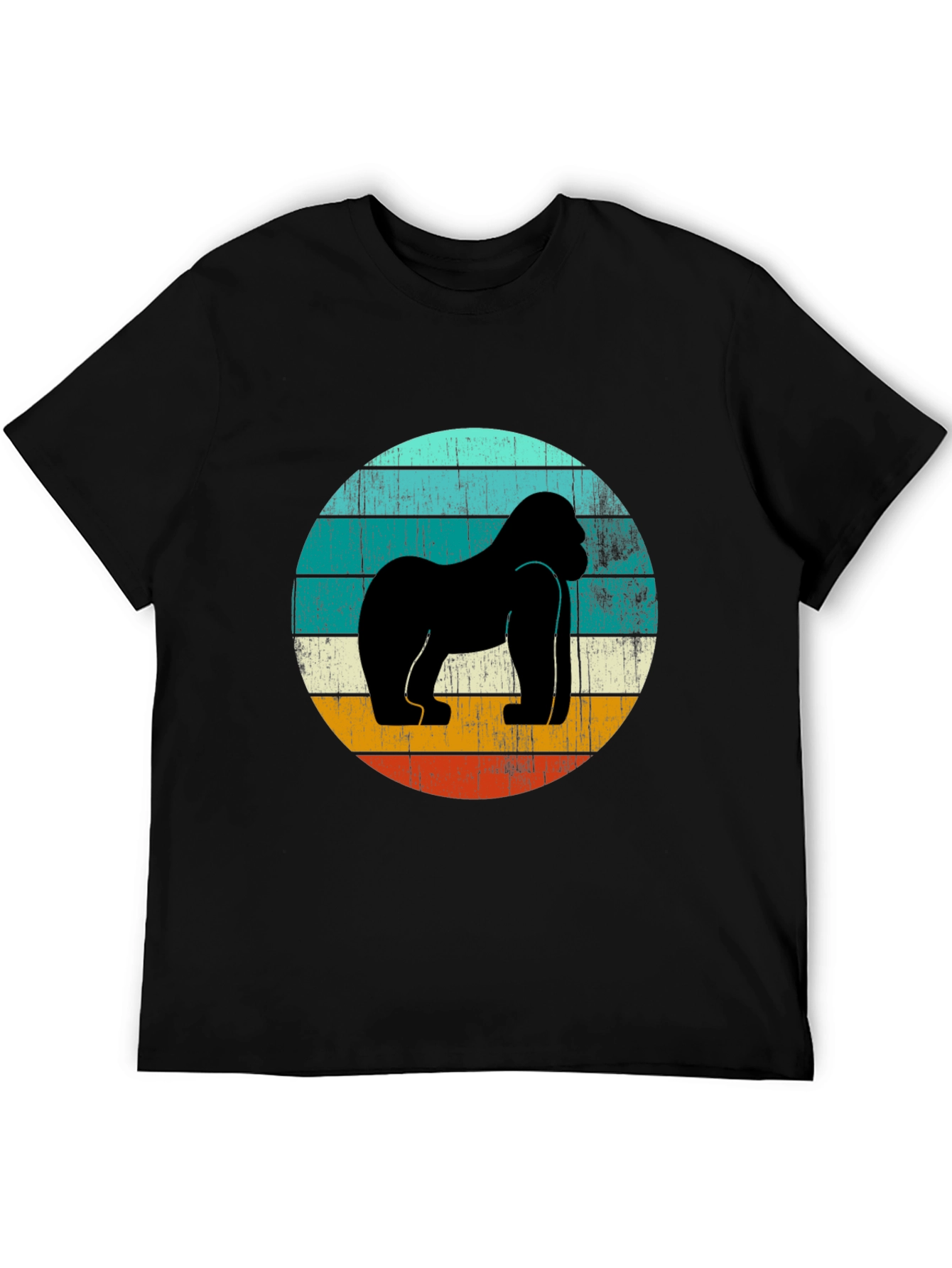 Retro Gorilla Graphic Tee - Black