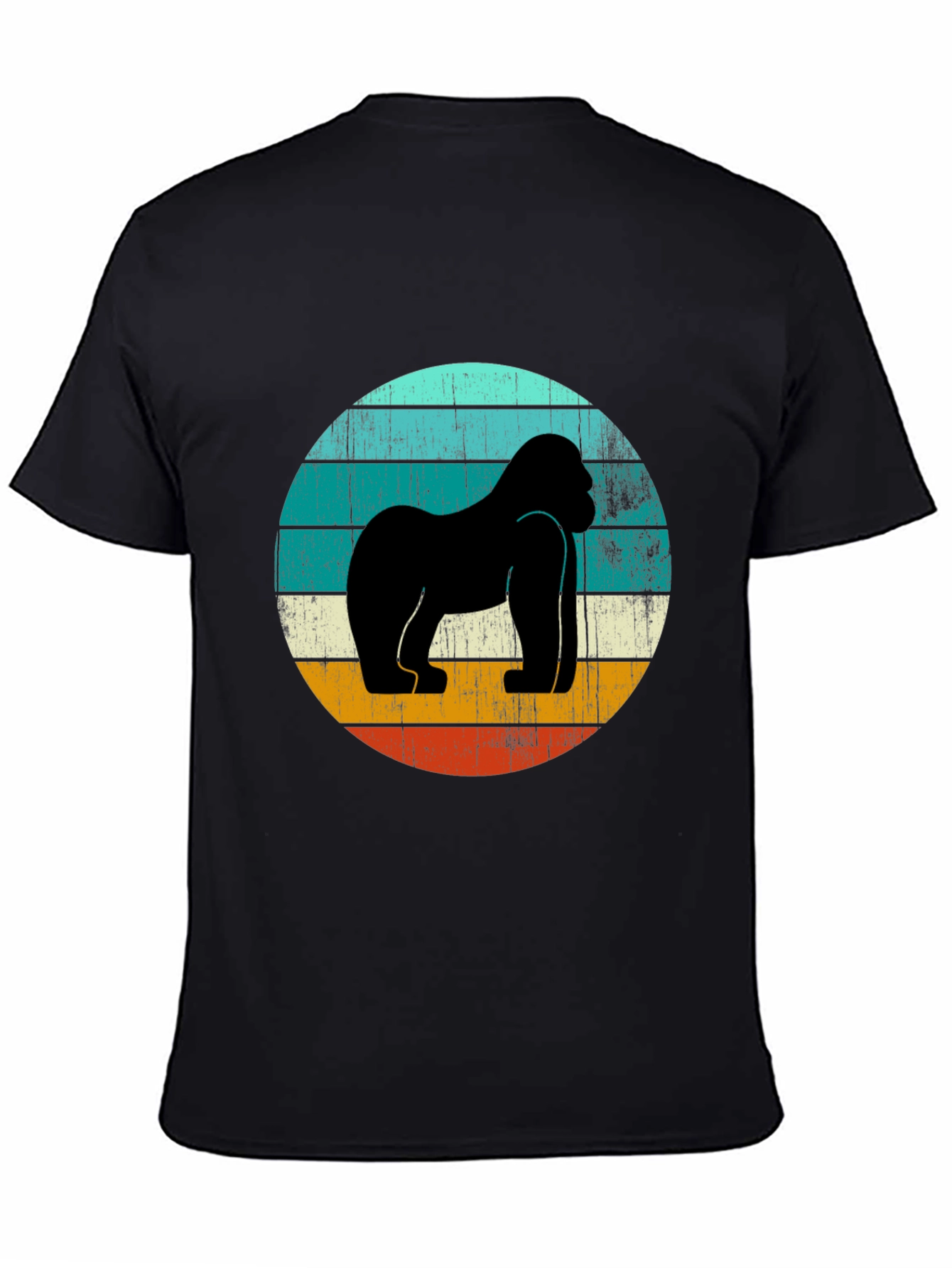 Retro Gorilla Graphic Tee - Black